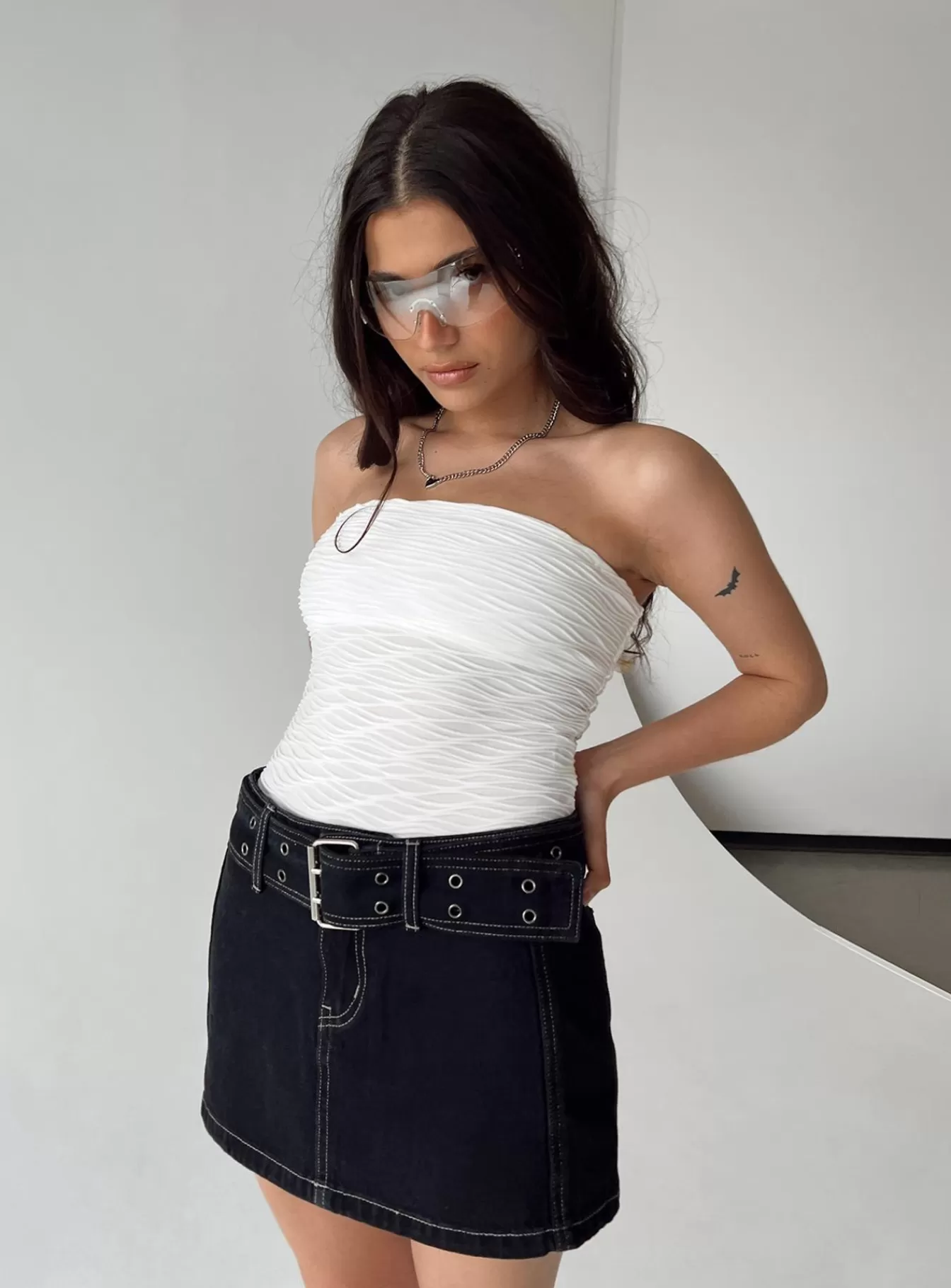 Princess Polly Party Tops | Makena Strapless Bodysuit Petite White