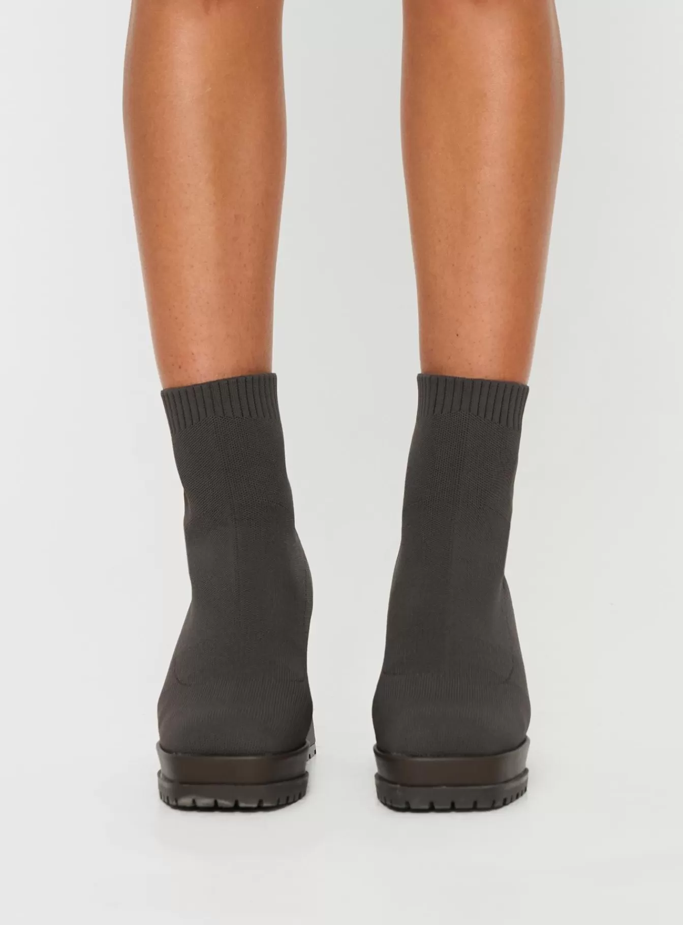 Princess Polly Boots | Malayah Knit Boots Olive Green