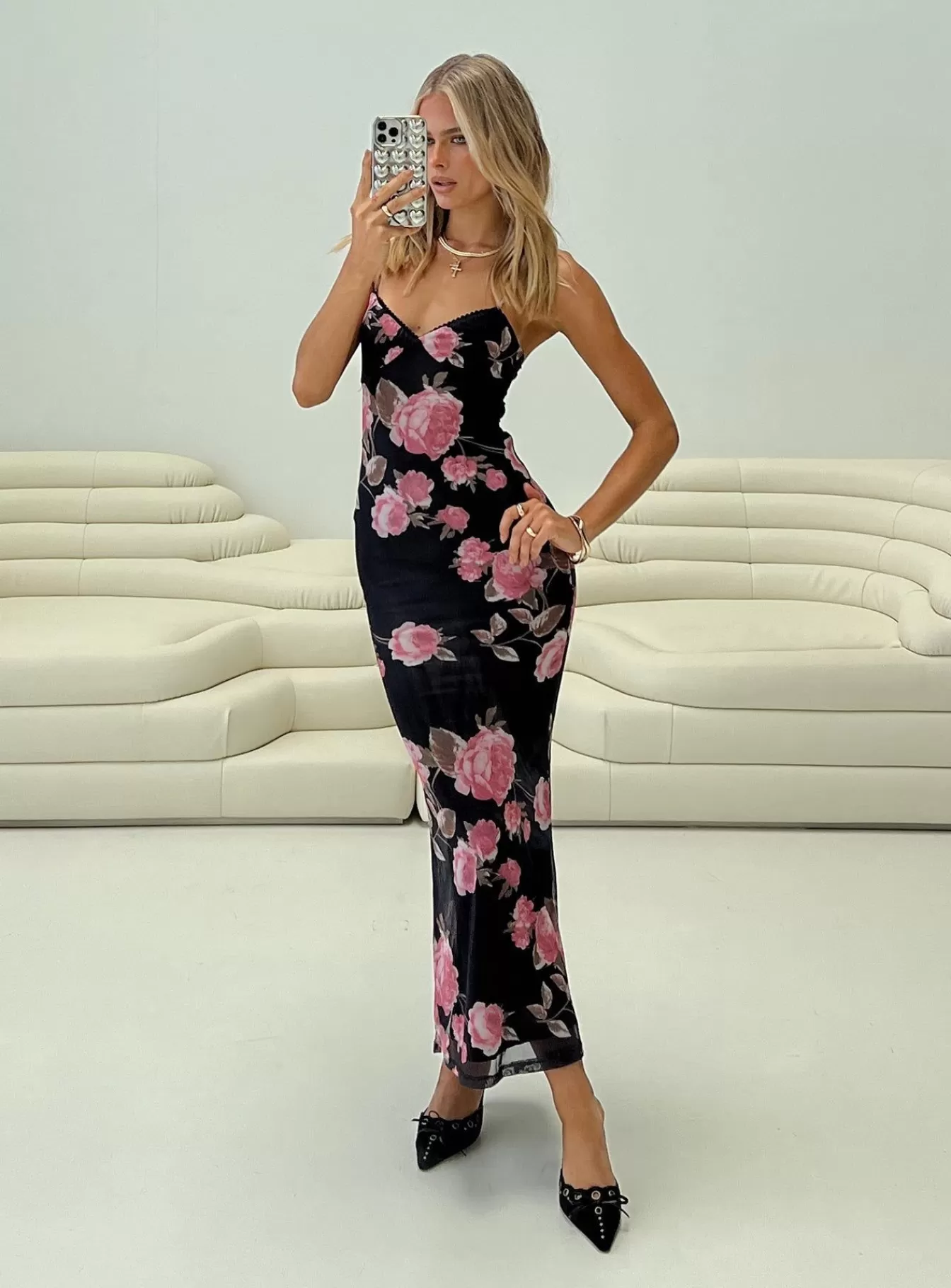 Princess Polly Maxi Dresses | Manolis Maxi Dress Black / Floral