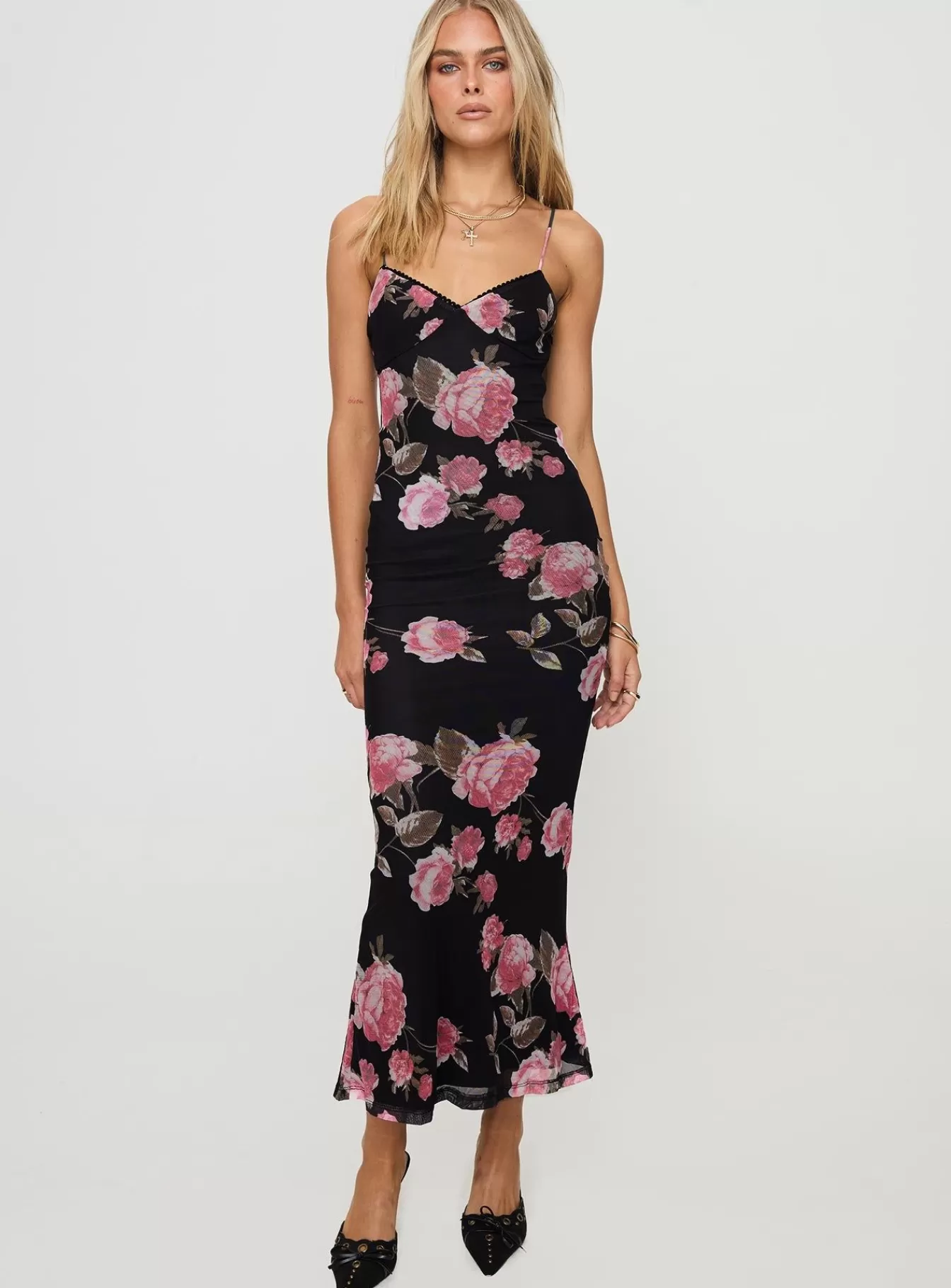 Princess Polly Maxi Dresses | Manolis Maxi Dress Black / Floral