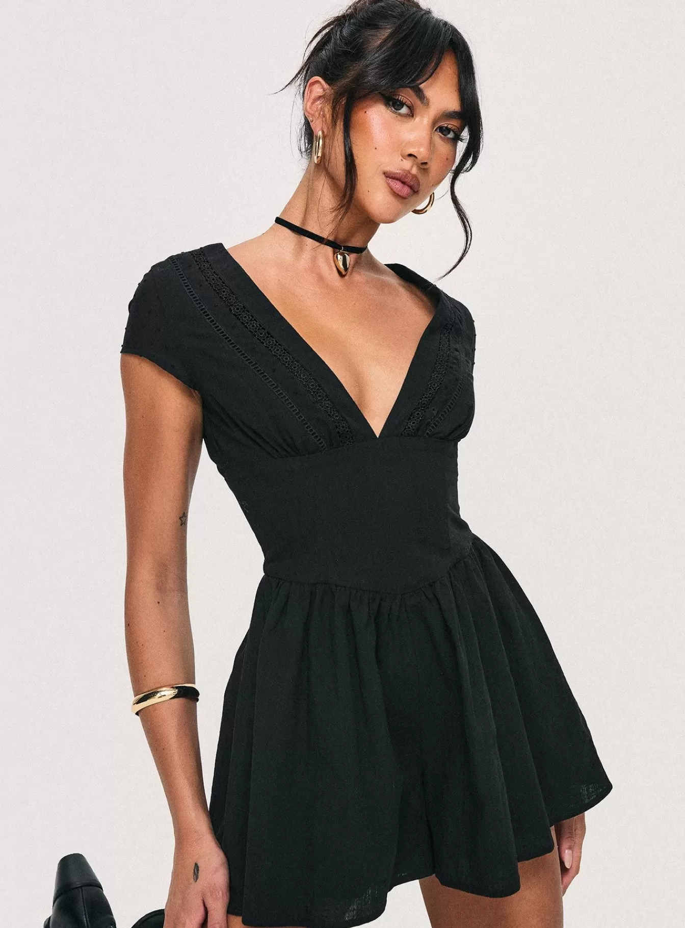 Princess Polly Rompers | Marcelle Romper Black