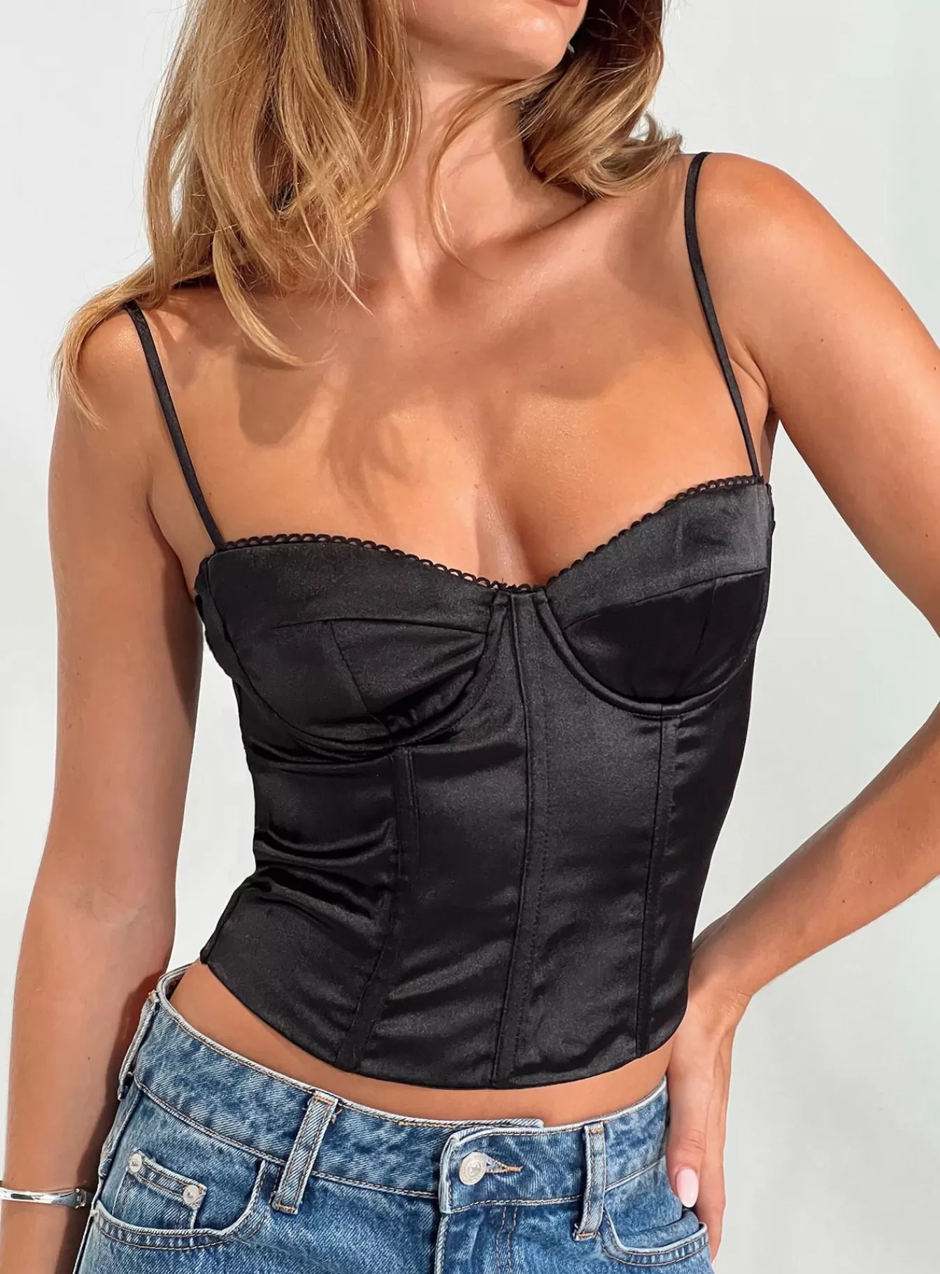 Princess Polly Corsets & Bustiers | Marlu Top Black