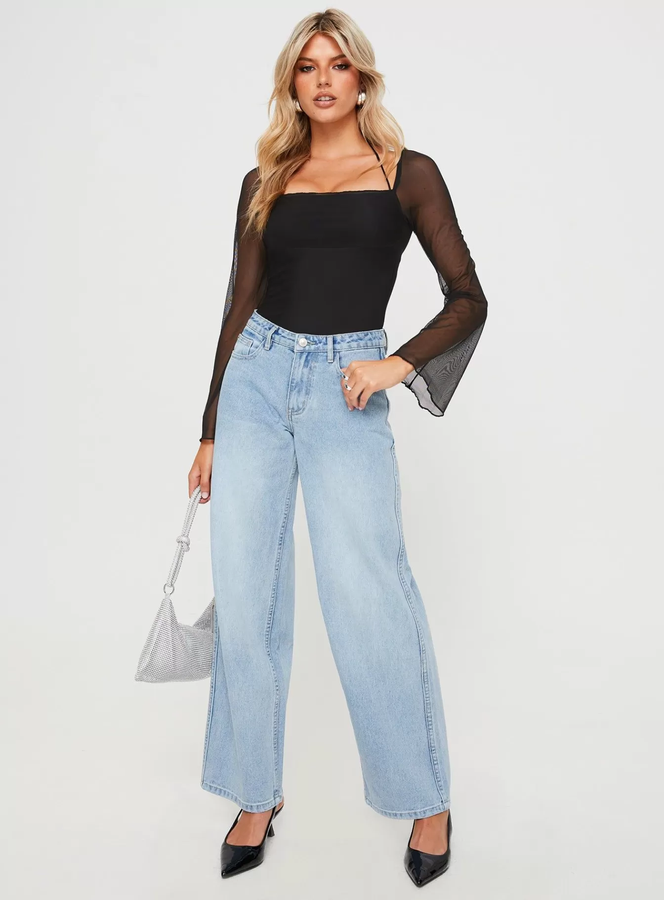Princess Polly Jeans | Maryanne Mid-Rise Relaxed Jeans Light Wash