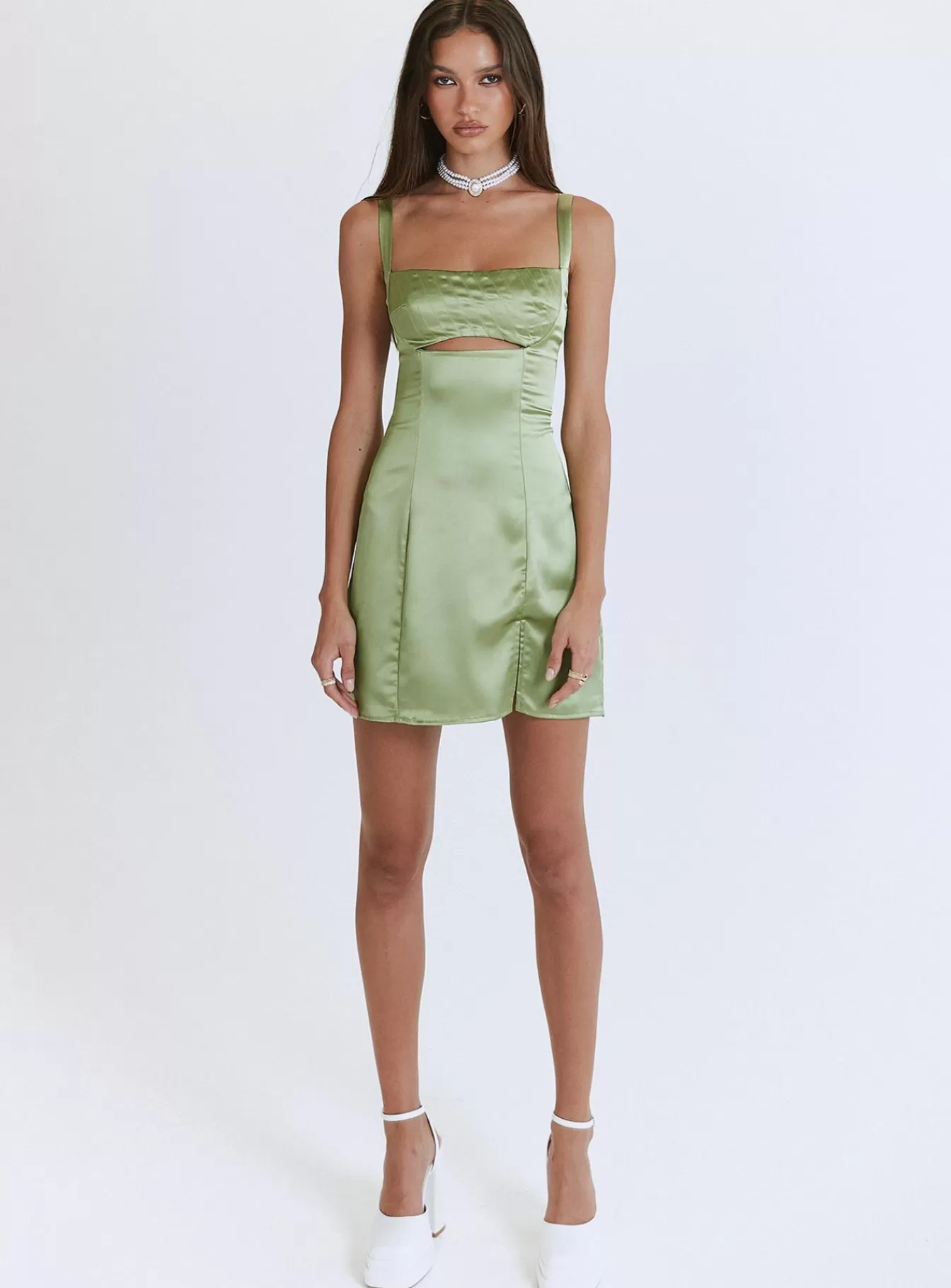 Princess Polly Mini Dresses | Matcha Mini Dress Green