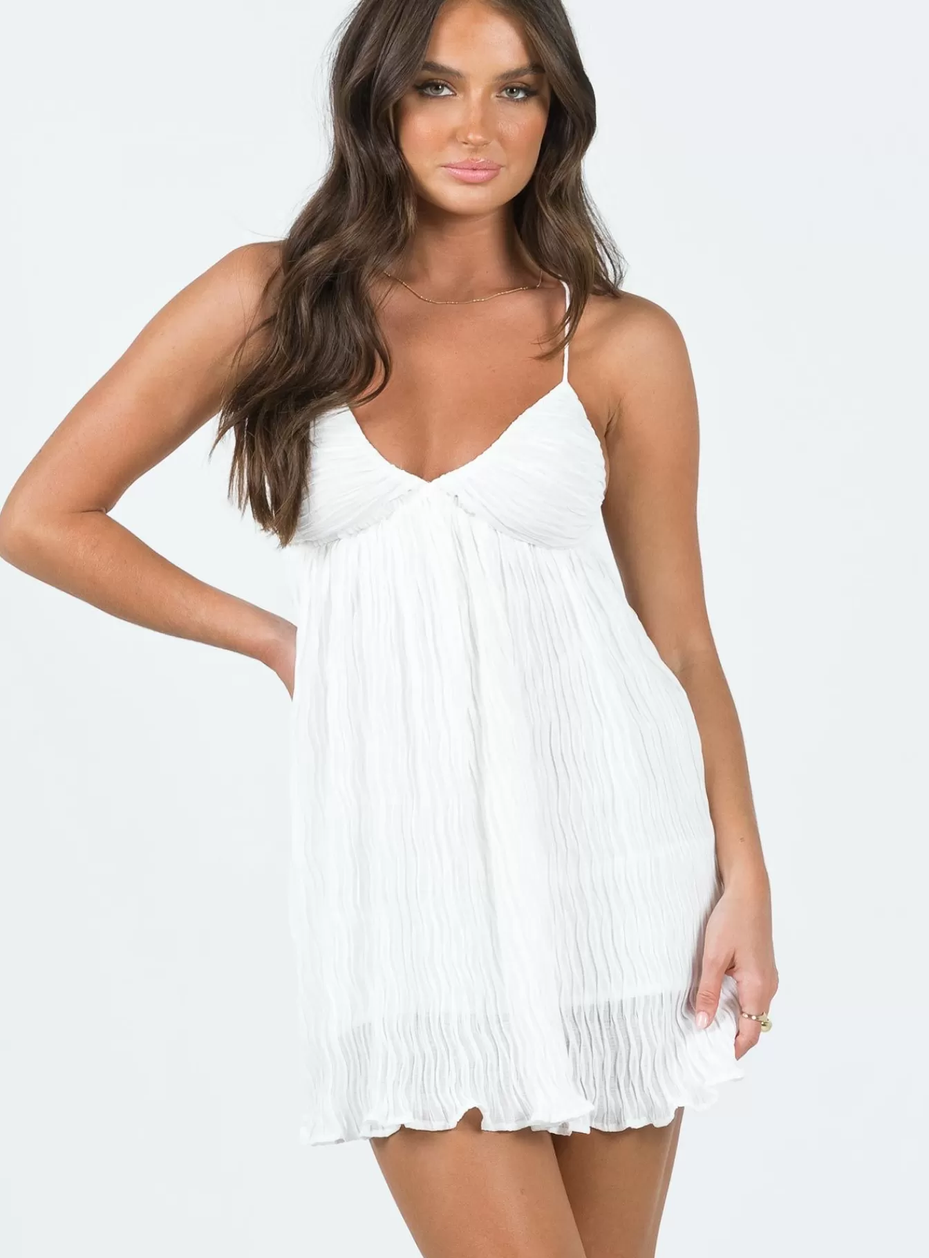 Princess Polly Mini Dresses | Matea Mini Dress White