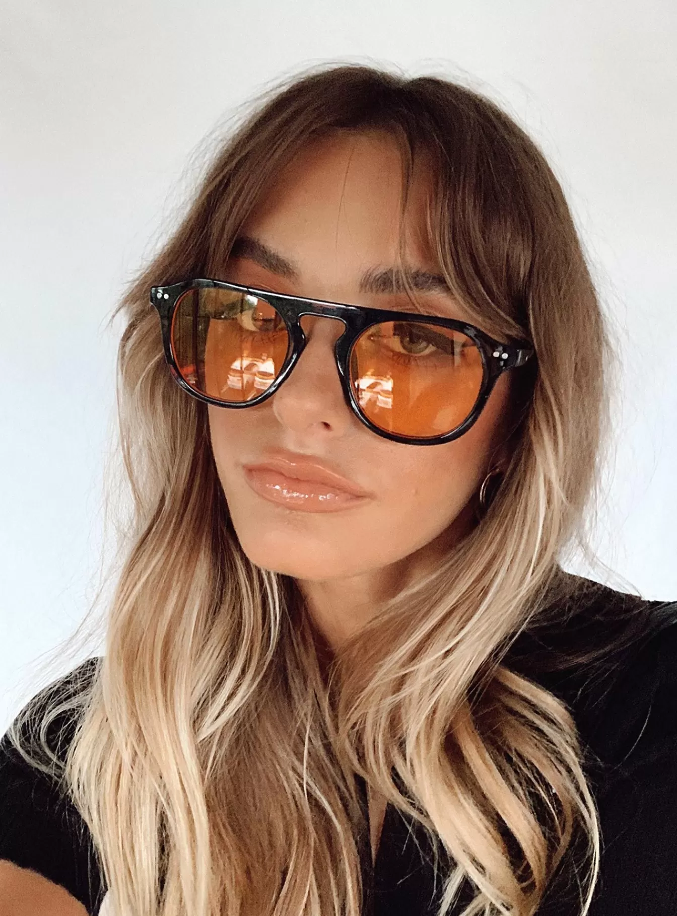 Princess Polly Sunglasses | Matilda Sunglasses Black / Orange