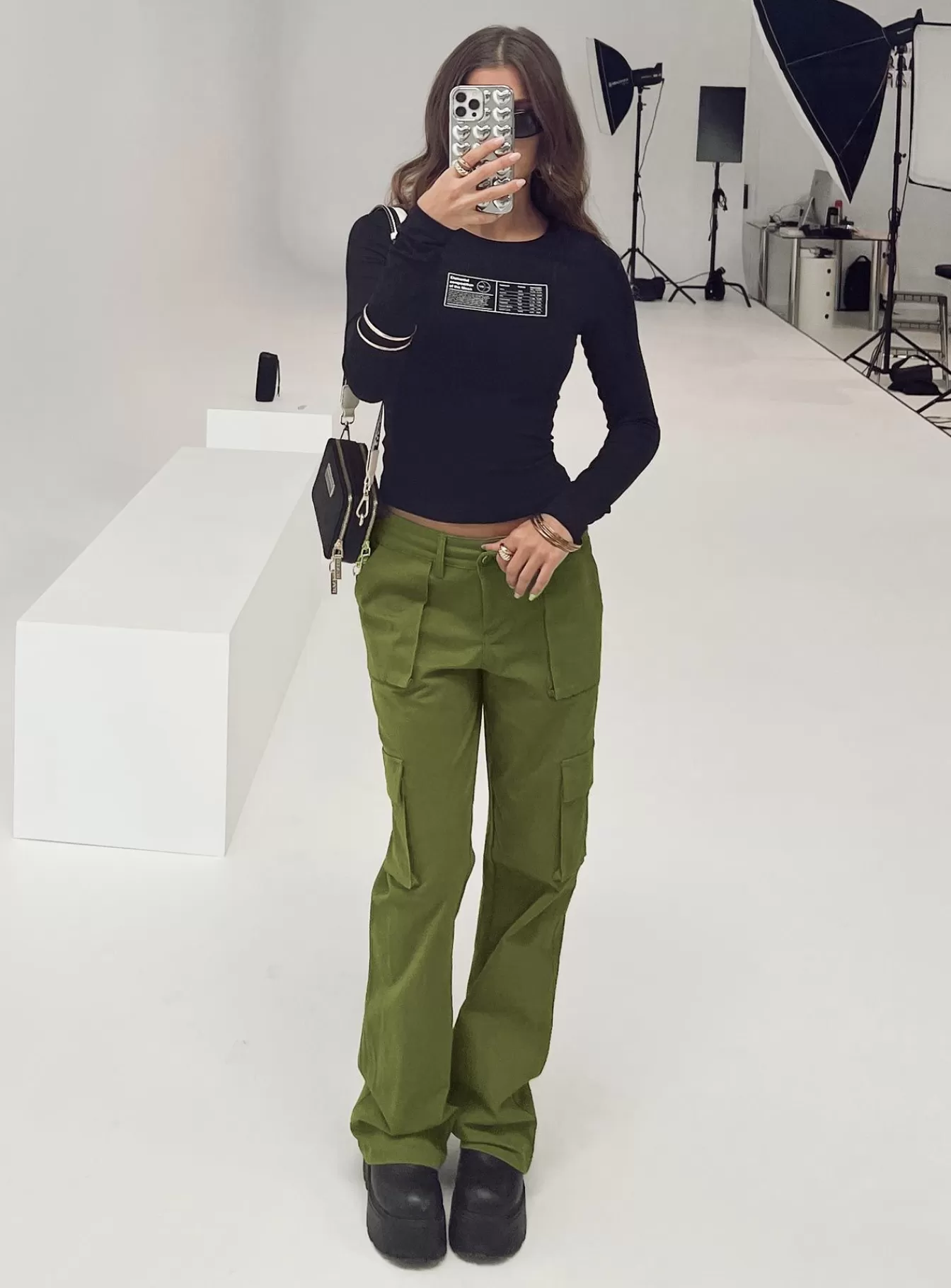 Princess Polly Pants | Mawson Bootleg Cargo Pant Green
