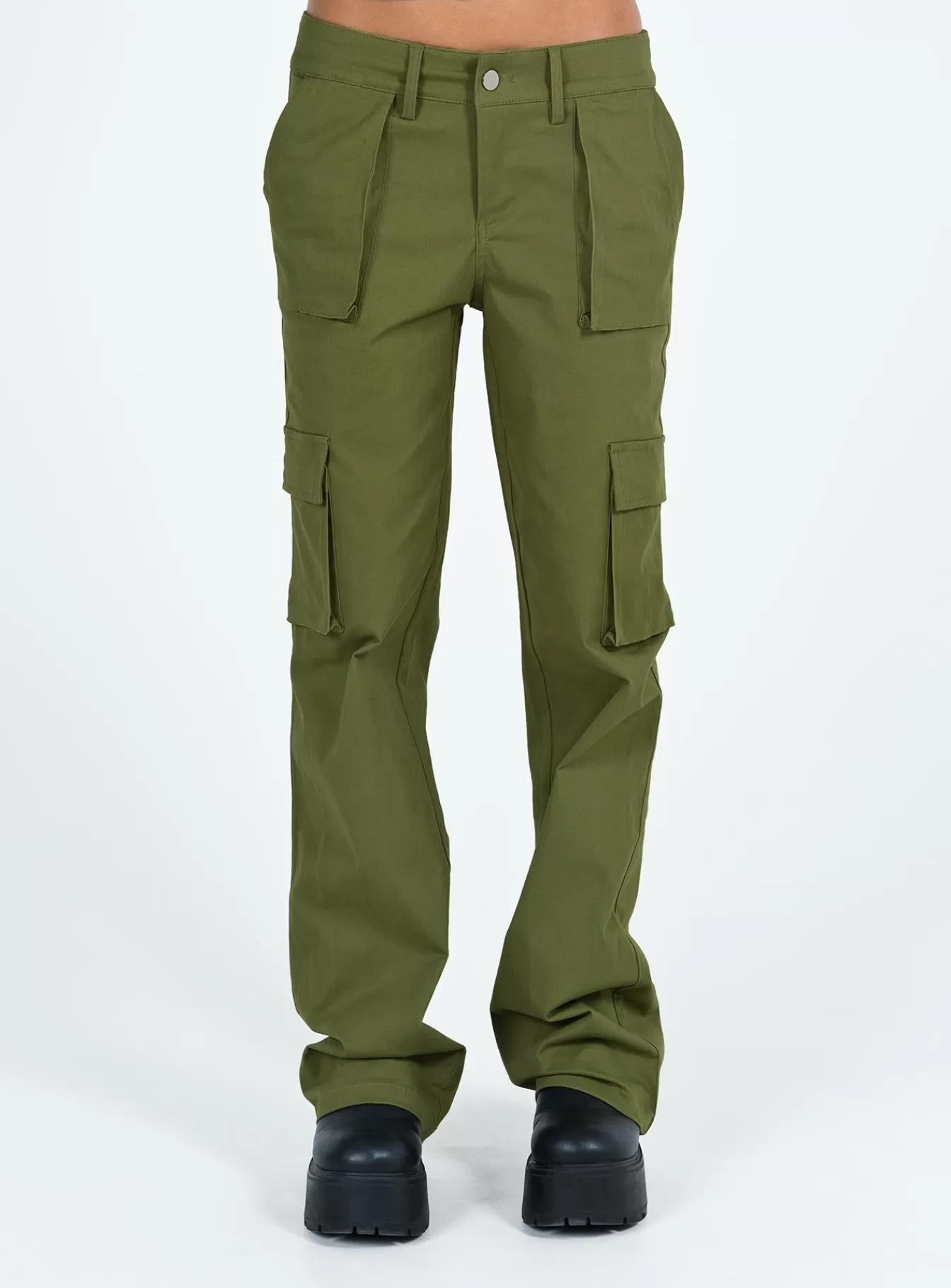 Princess Polly Pants | Mawson Bootleg Cargo Pant Green