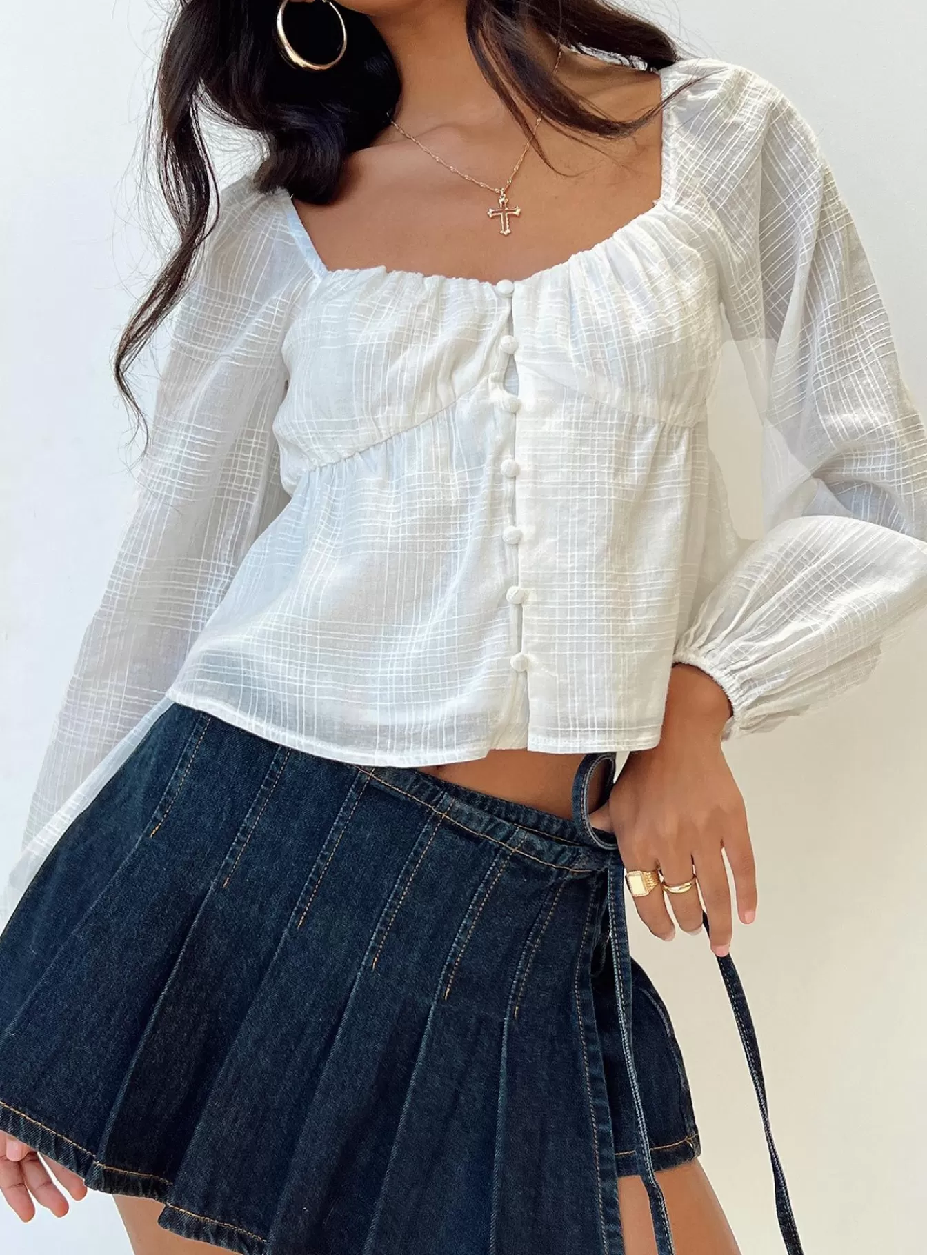 Princess Polly Long Sleeve Tops | Maxime Long Sleeve Top White