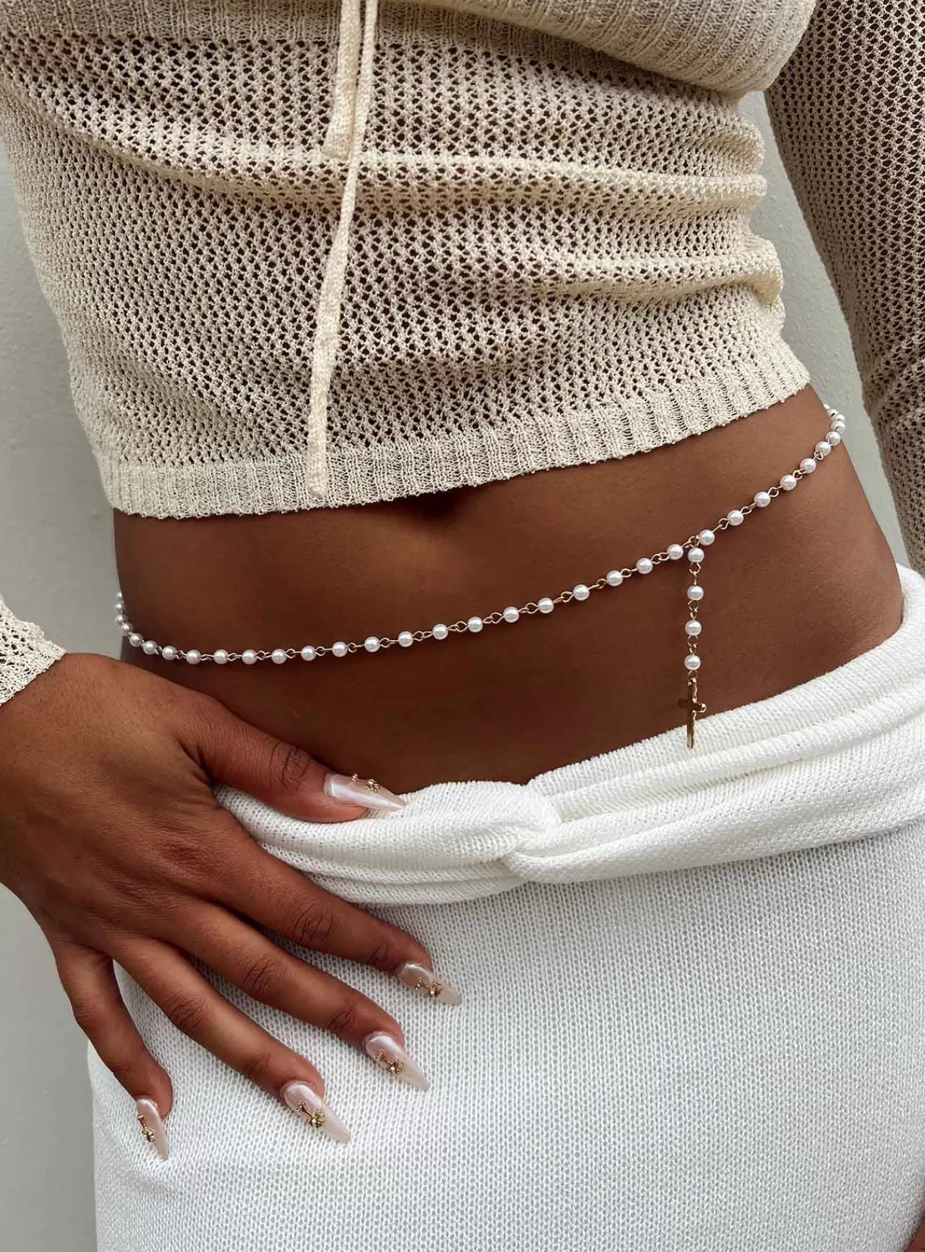 Princess Polly Lower Impact | Menorca Chain Belt Pearl