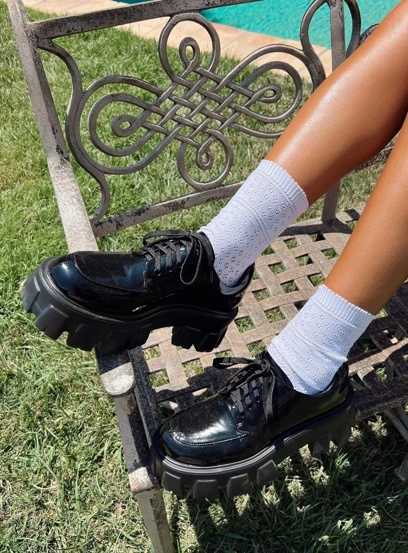 Princess Polly Lower Impact | Mia Shoes High Shine Black