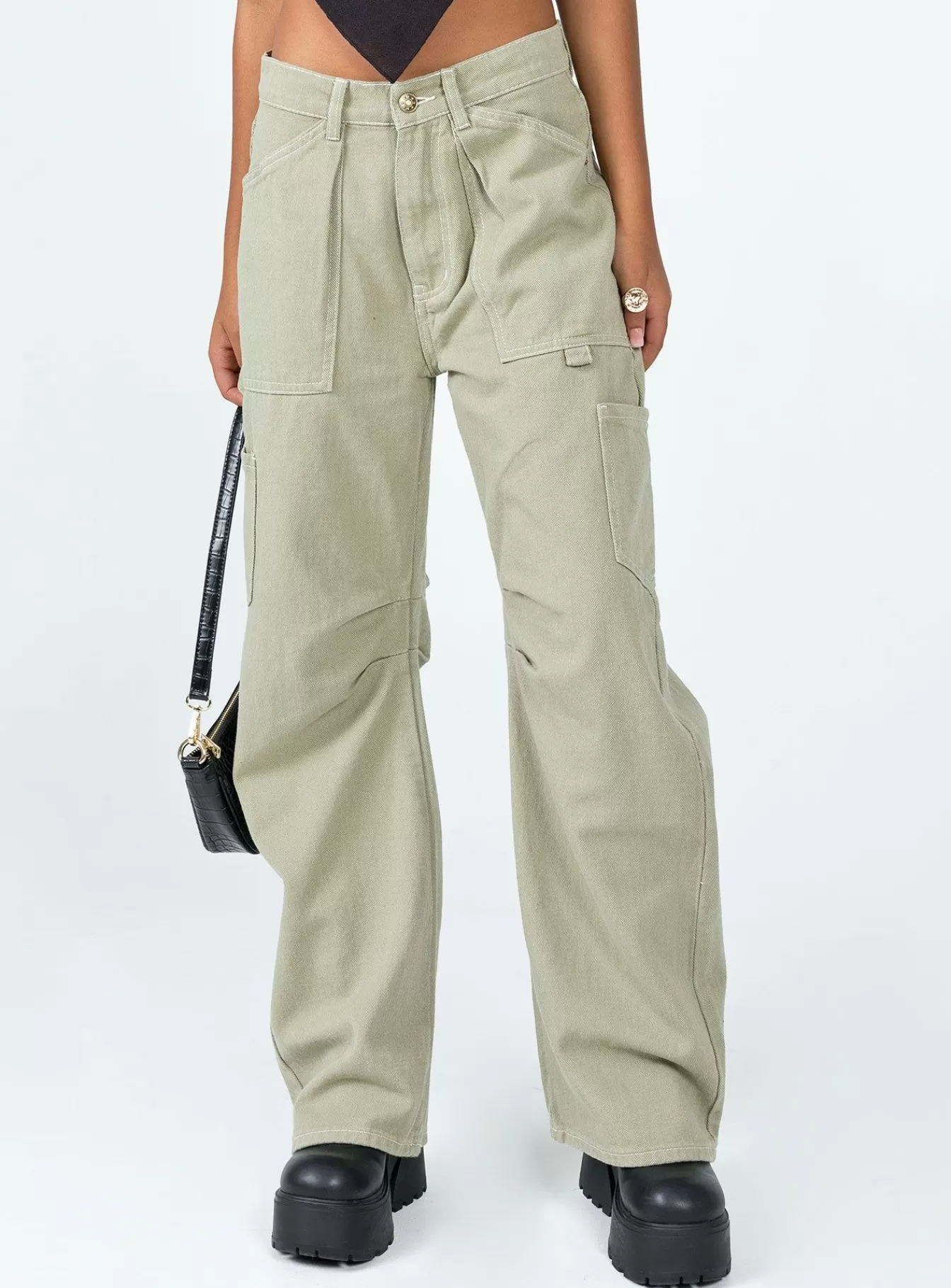 Princess Polly Jeans | Miami Vice Pants Light Khaki