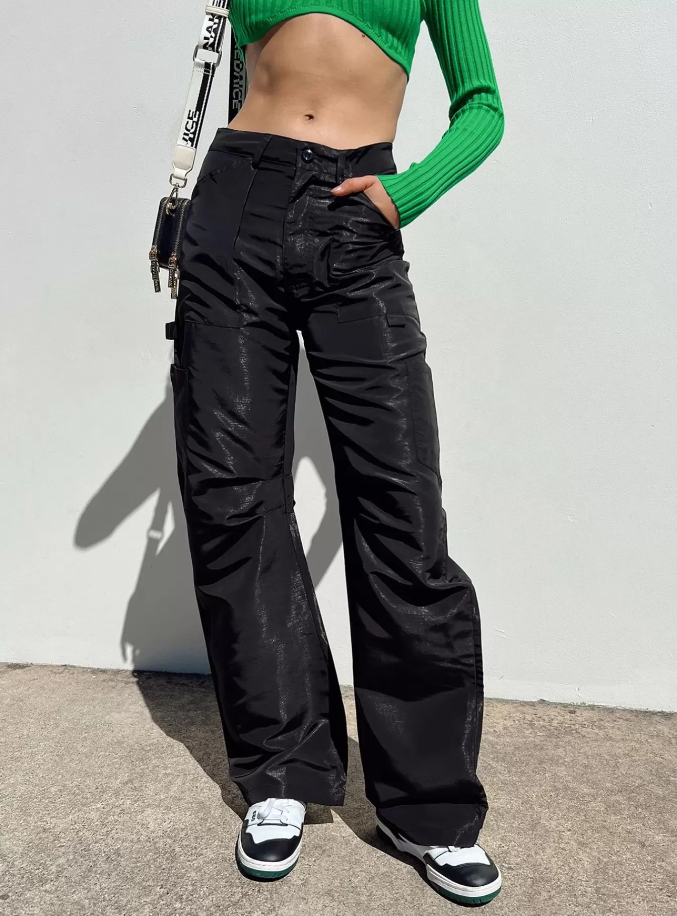 Princess Polly Pants | Miami Vice Swish Pant Onyx Black