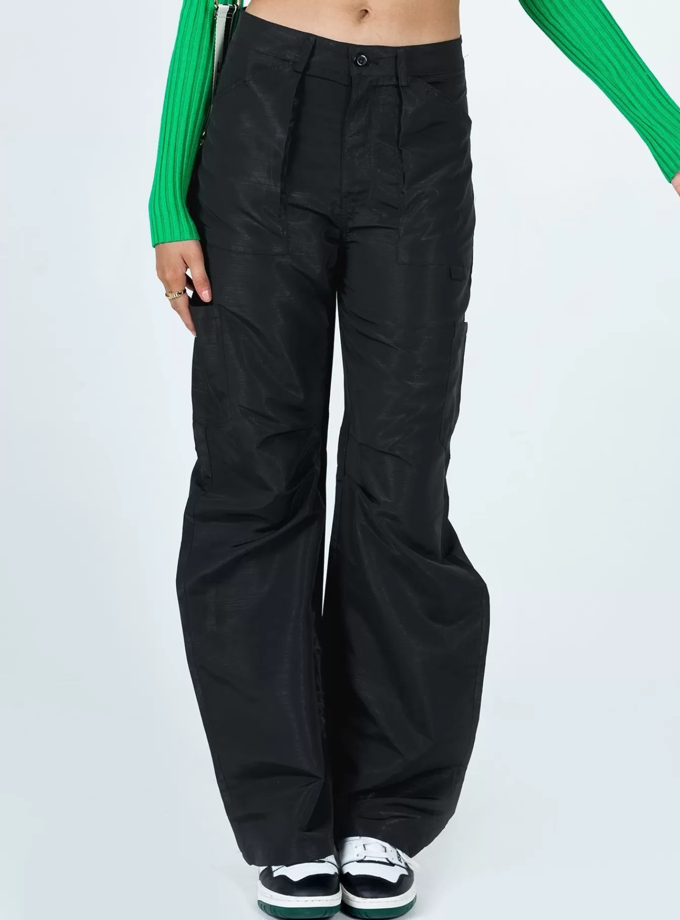 Princess Polly Pants | Miami Vice Swish Pant Onyx Black