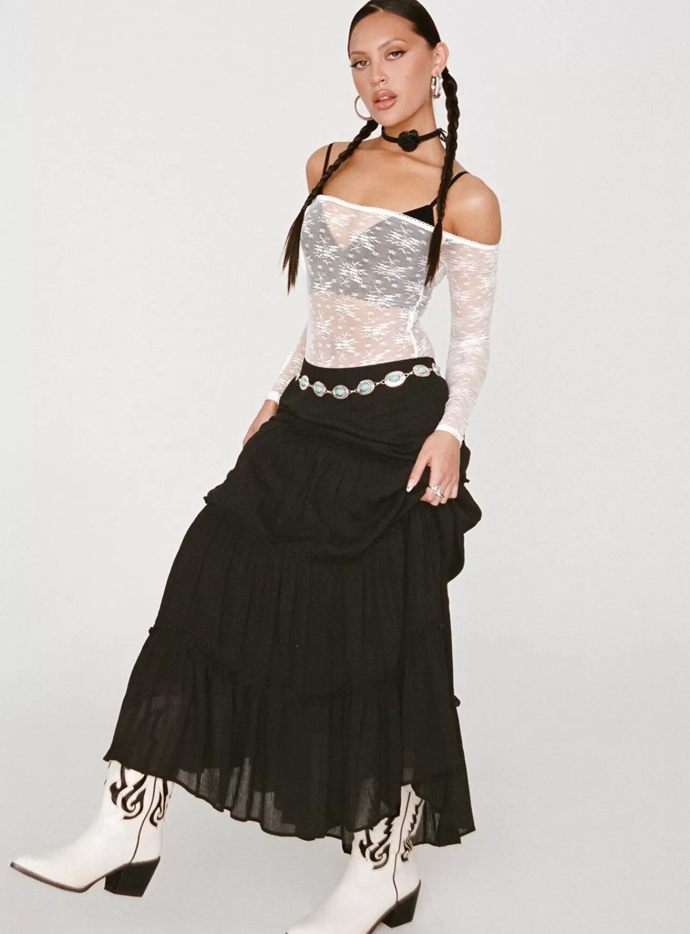 Princess Polly Skirts | Miriah Maxi Skirt Black