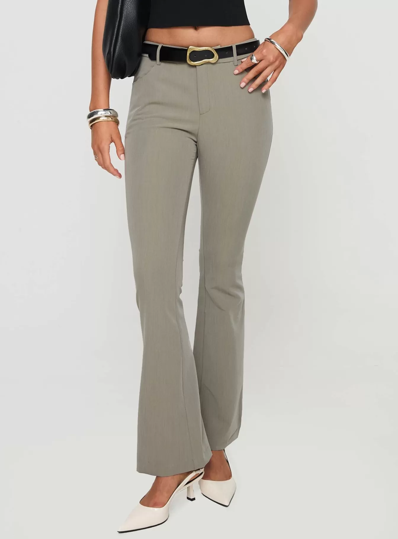 Princess Polly Pants | Mitsuki Mid Rise Pants Grey