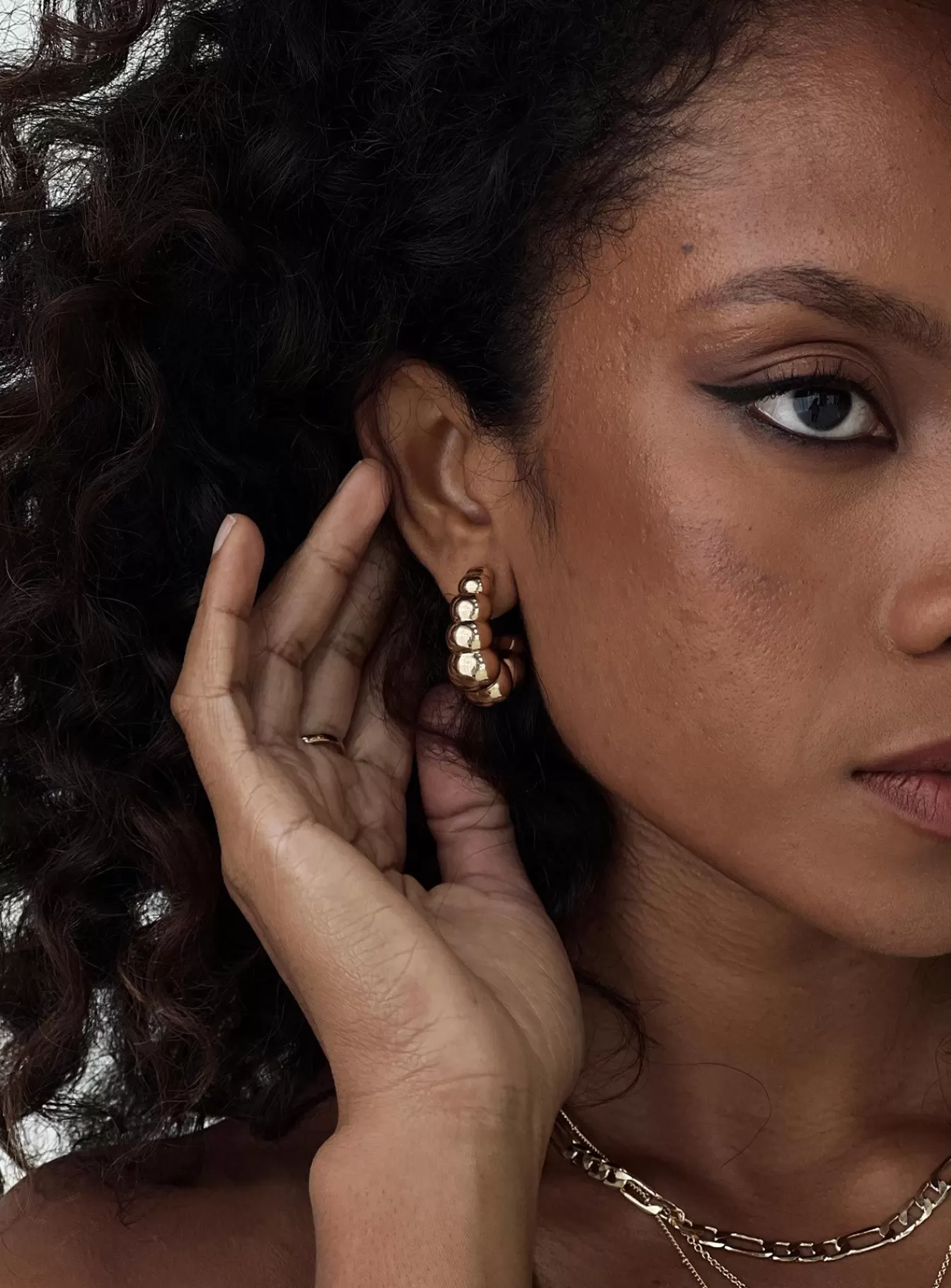 Princess Polly Earrings | Monnique Hoops Gold