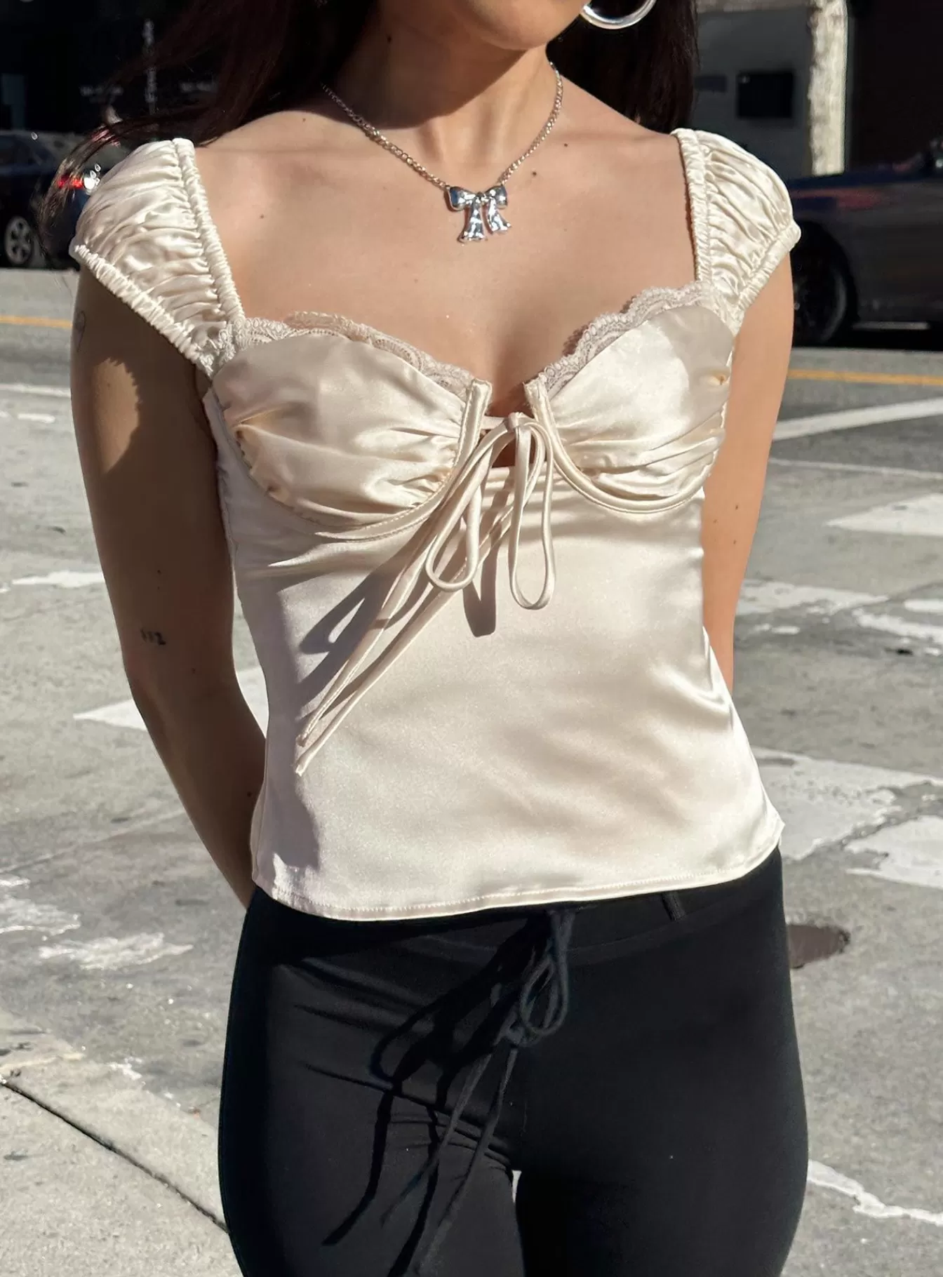Princess Polly Party Tops | Monument Top Champagne