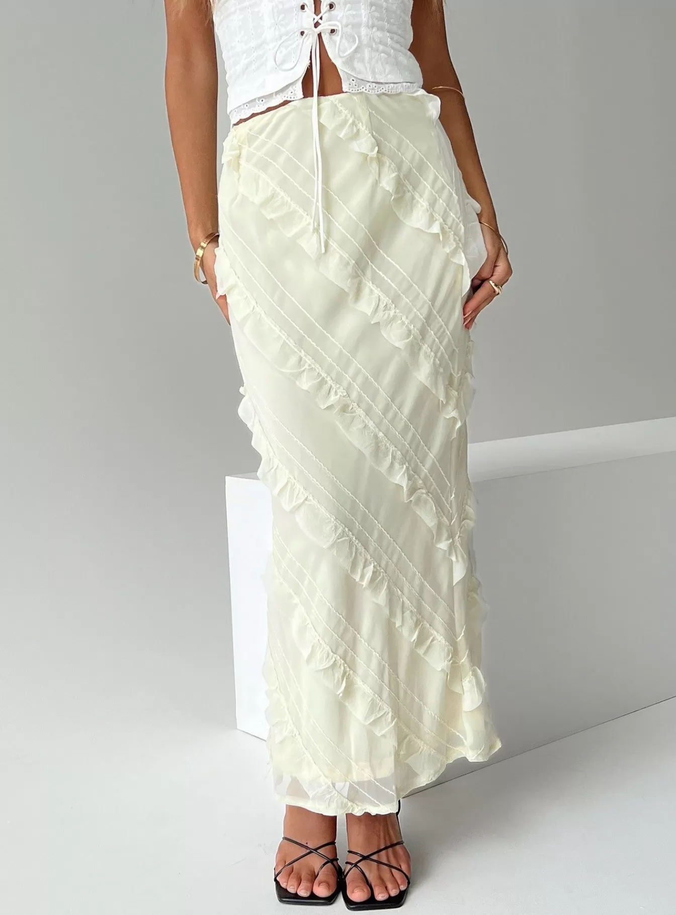 Princess Polly Skirts | Mullins Bias Cut Maxi Skirt Lemon