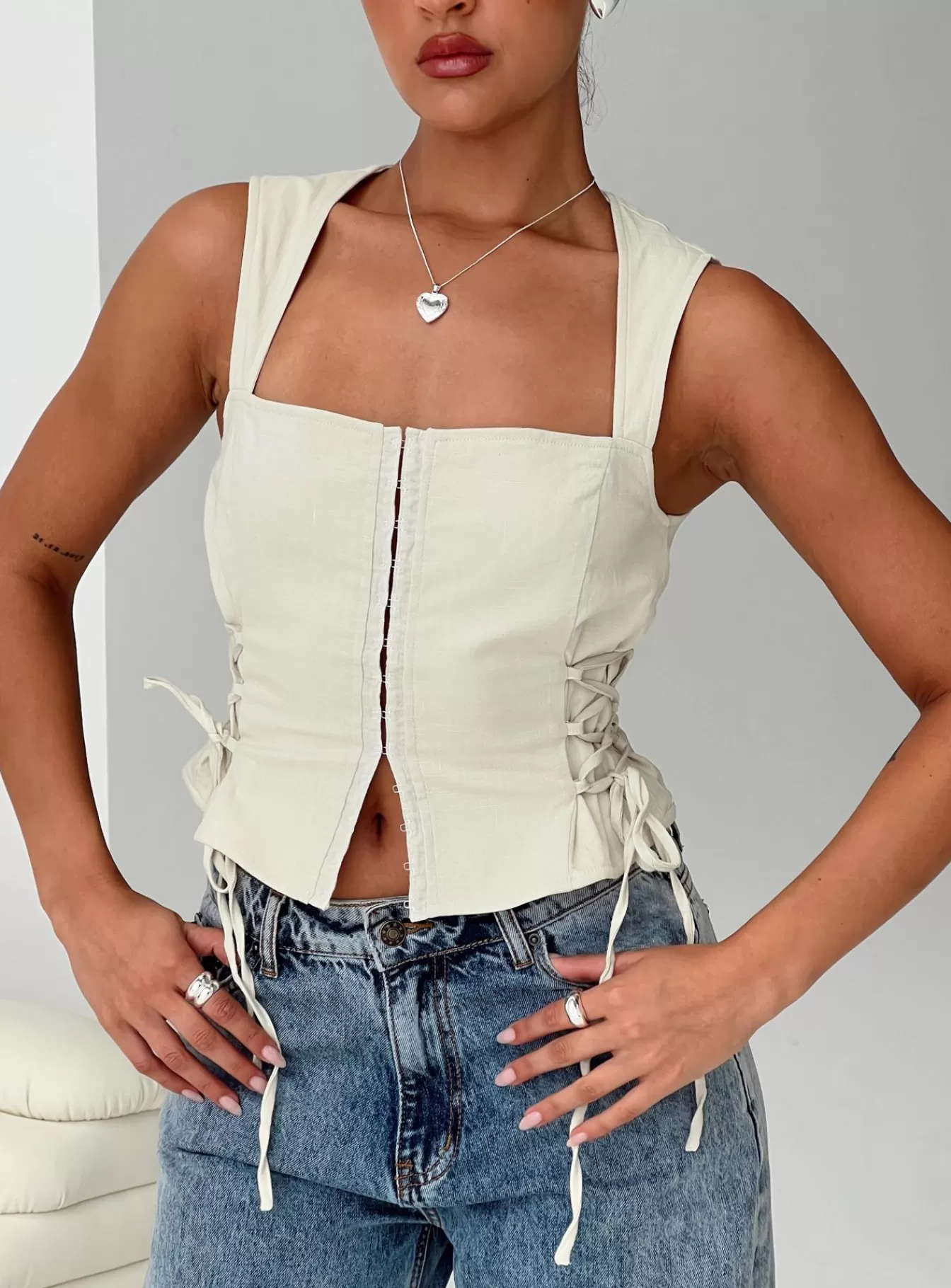 Princess Polly Crop Tops | Myrin Top Beige
