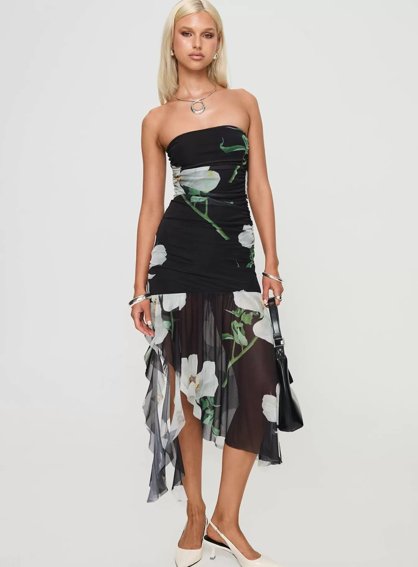 Princess Polly Midi Dresses | Nektaria Strapless Midi Dress Multi