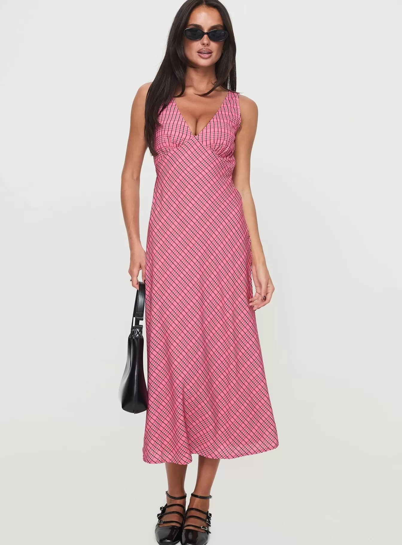 Princess Polly Maxi Dresses | Nellie Maxi Dress Pink Check