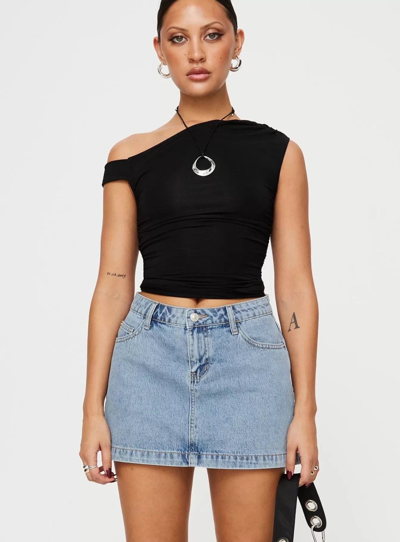 Princess Polly Skirts | Nique Denim Mini Skirt Light Wash