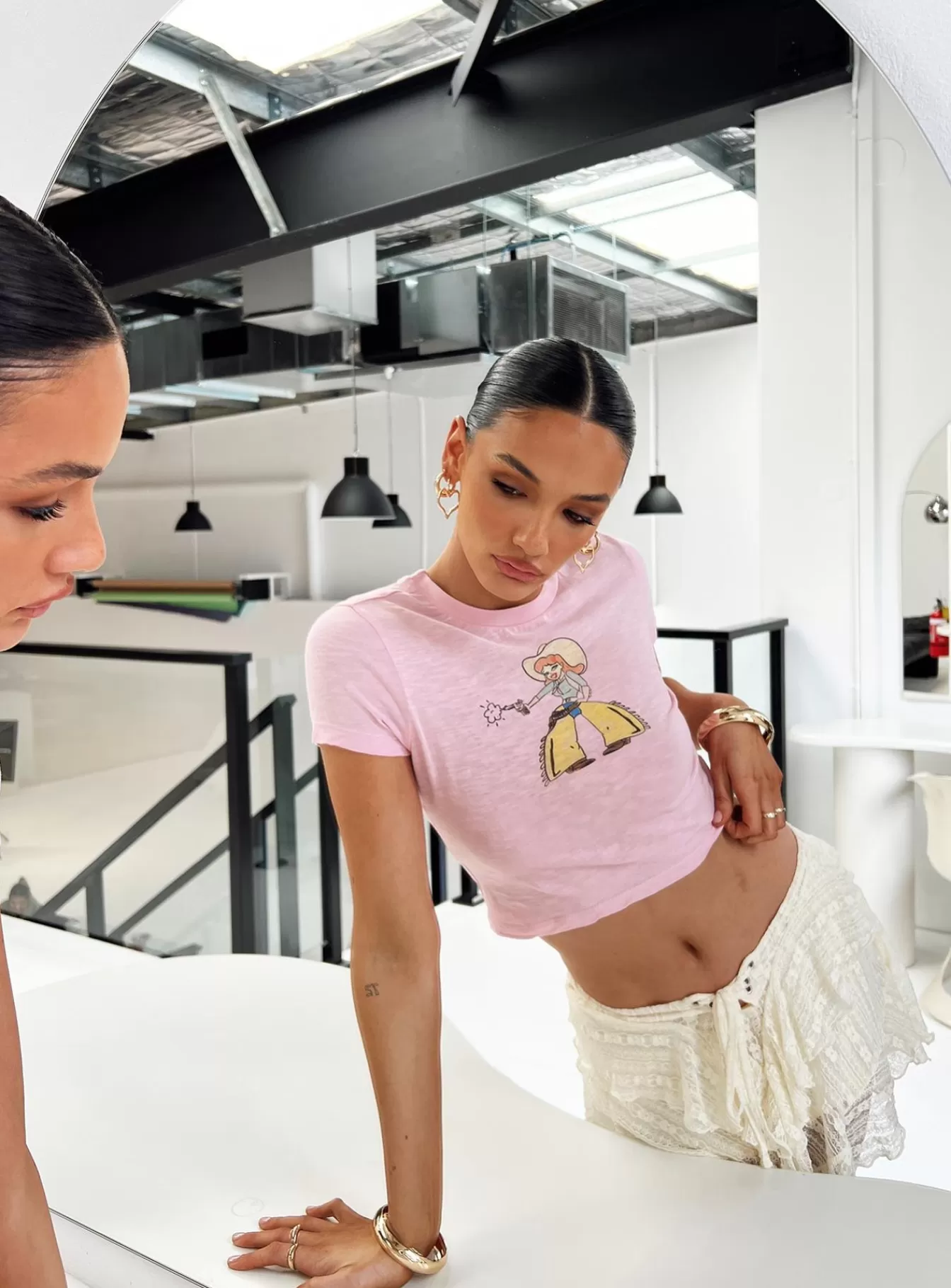 Princess Polly Casual Tops | Northstar Baby Tee Pink