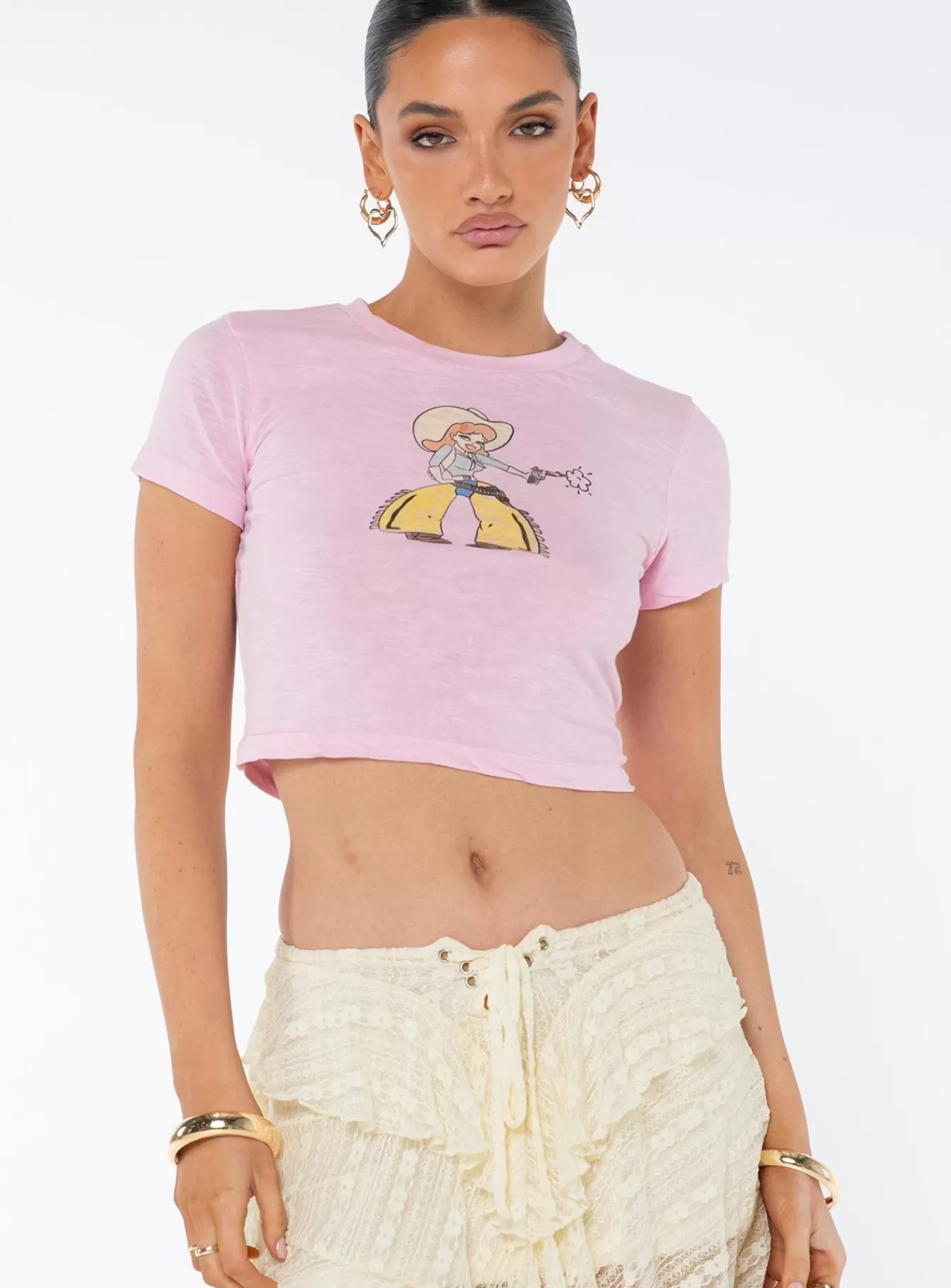 Princess Polly Casual Tops | Northstar Baby Tee Pink