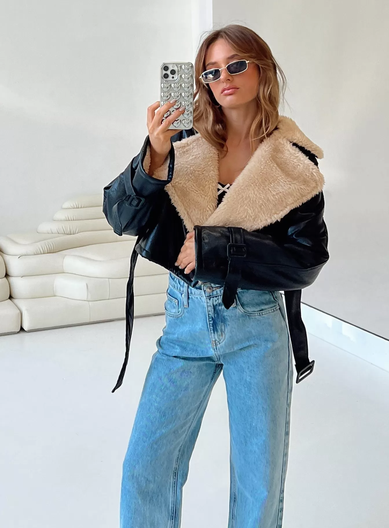 Princess Polly Leather Jackets | Off Duty Jacket Onyx