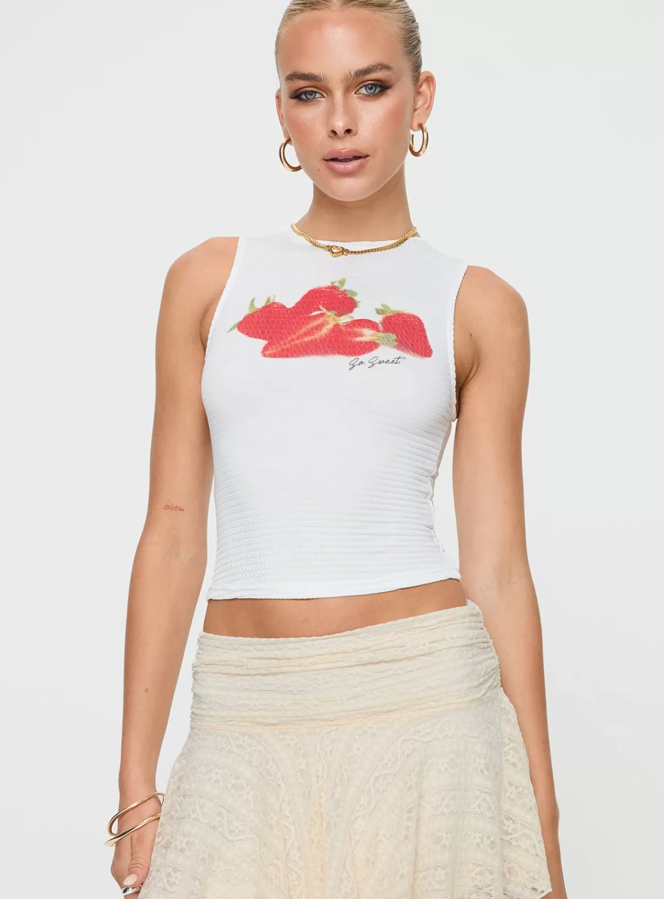 Princess Polly Tanks & Strapless Tops | Oh So Sweet Top White