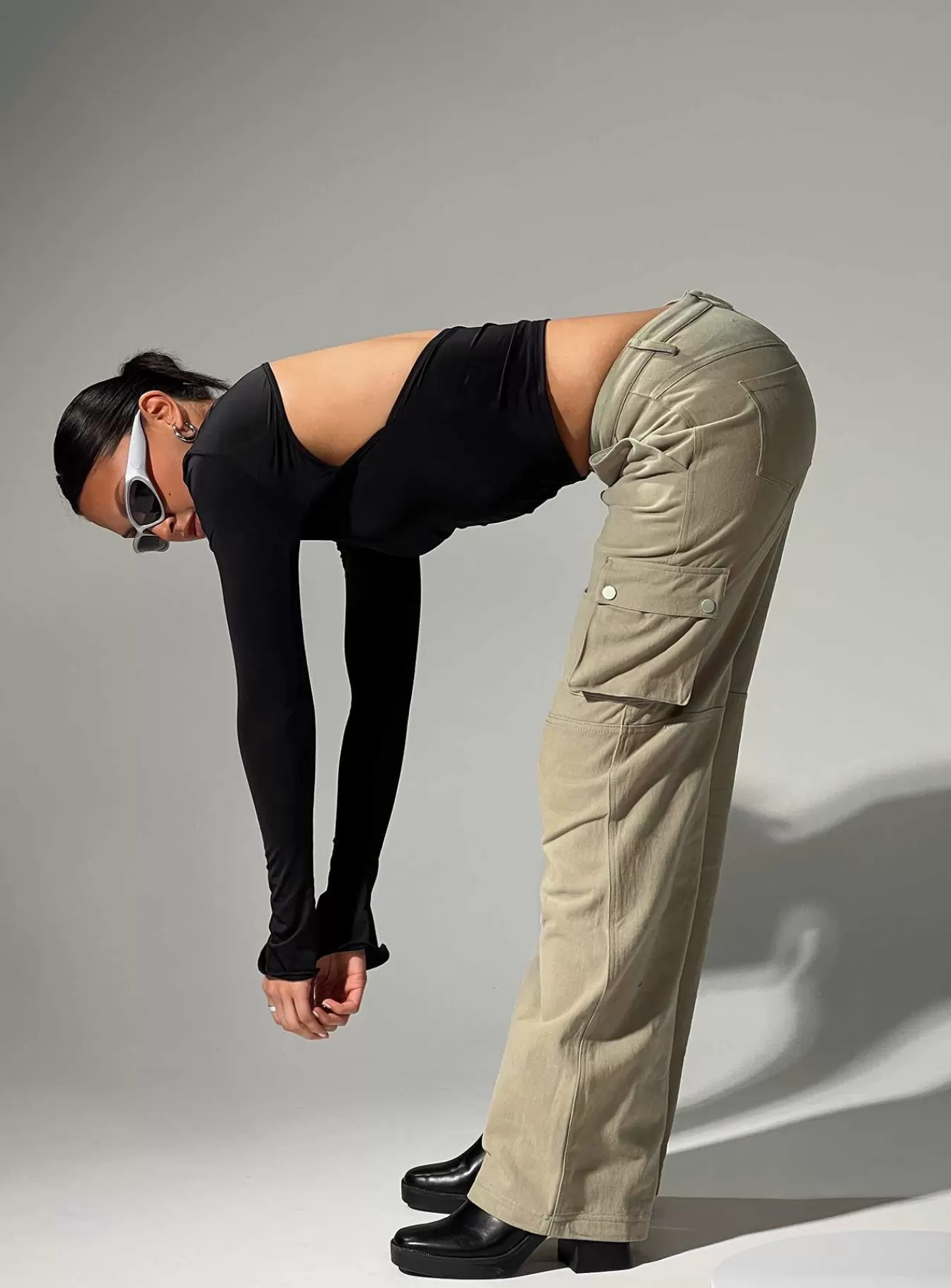 Princess Polly Jeans | Paige Mid Rise Cargo Jean Sage