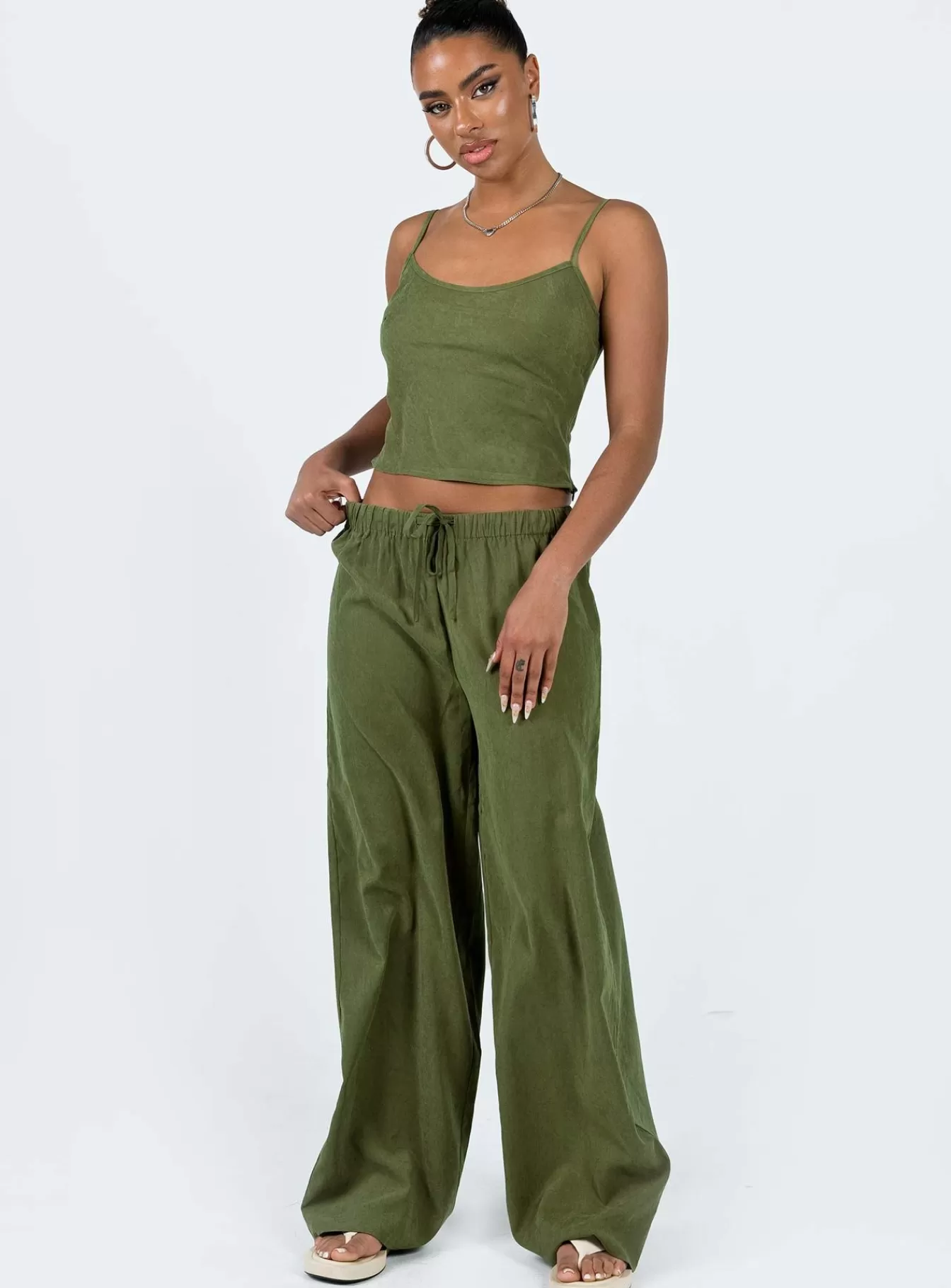Princess Polly Spring Tops | Paigey Set Khaki