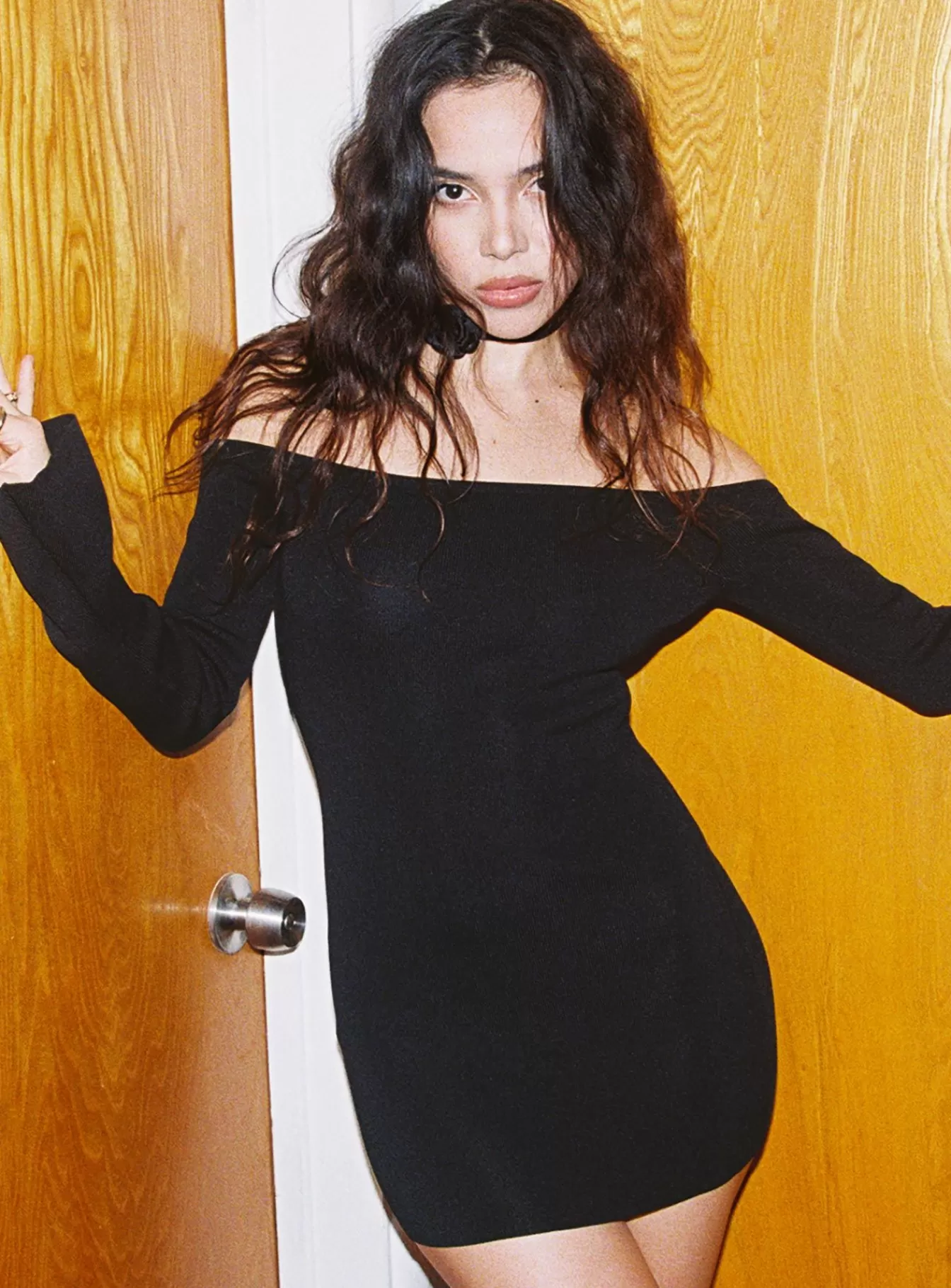 Princess Polly Mini Dresses | Parisa Long Sleeve Mini Dress Petite Black