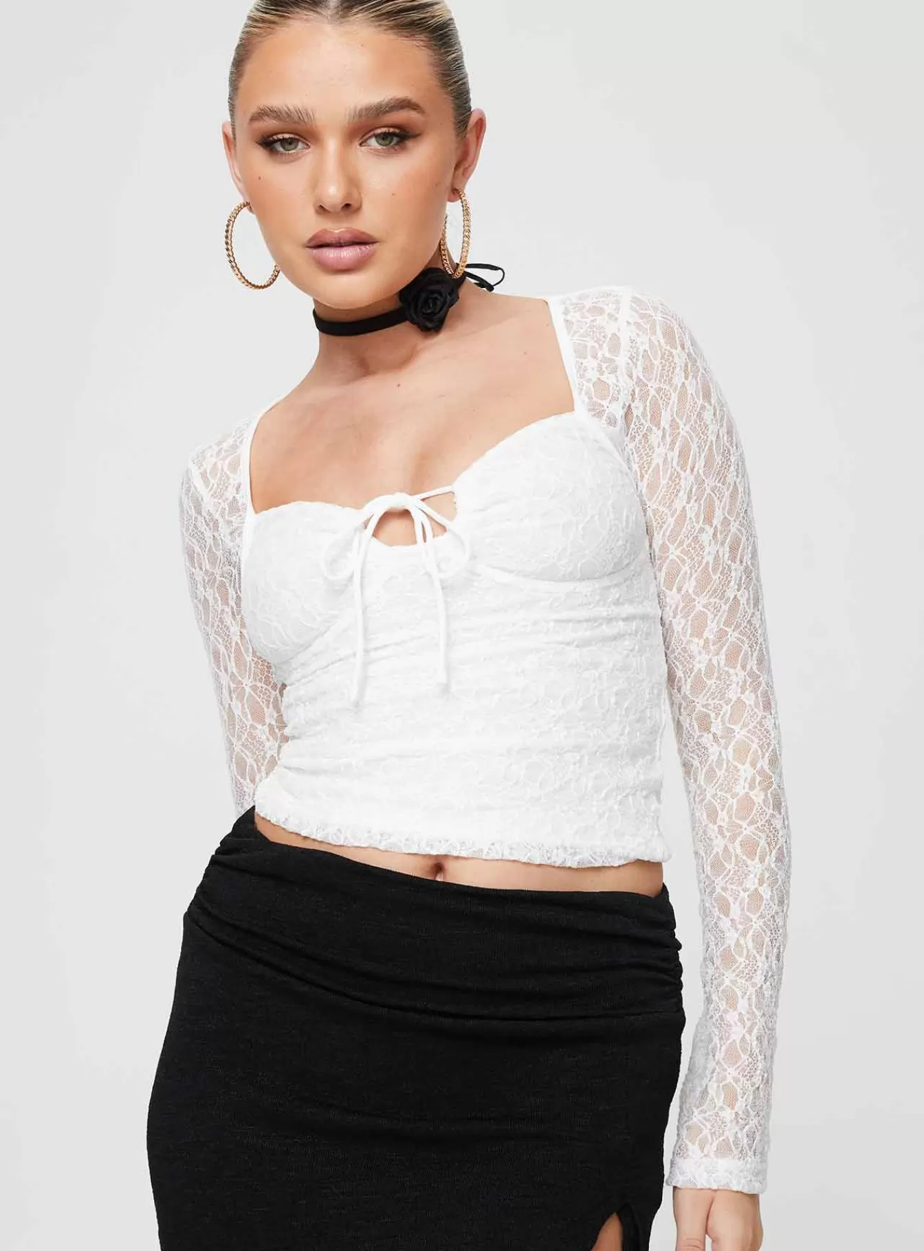 Princess Polly Long Sleeve Tops | Patrice Long Sleeve Top White