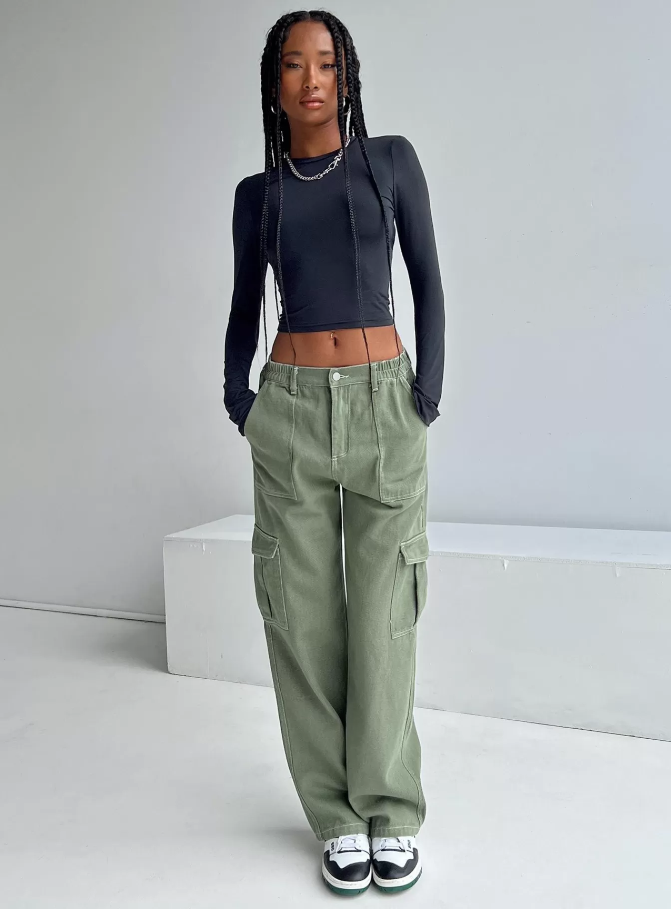 Princess Polly Jeans | Pawley Cargo Pants Khaki