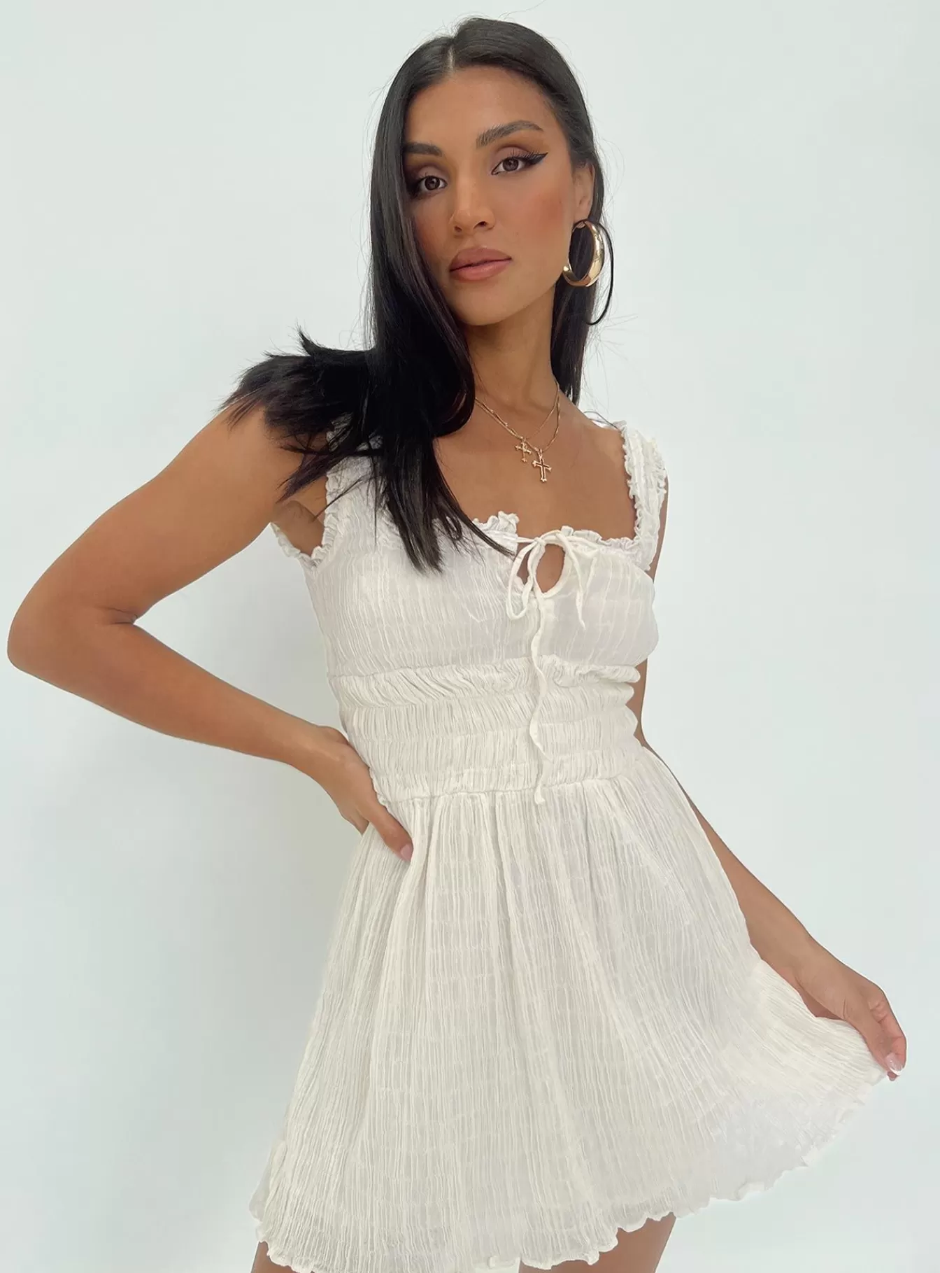 Princess Polly Mini Dresses | Peyton Mini Dress Cream