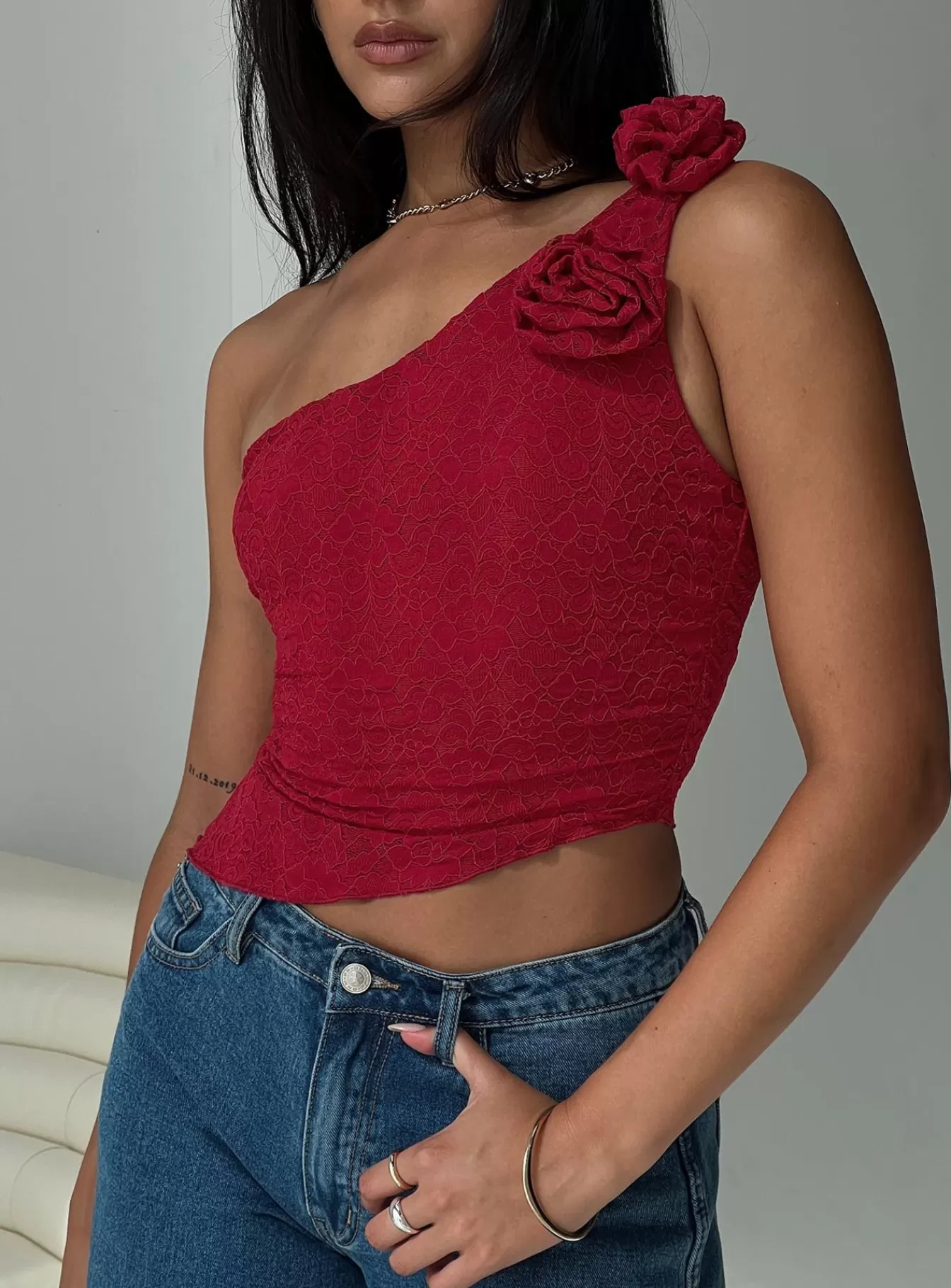 Princess Polly Party Tops | Pillai One Shoulder Top Red
