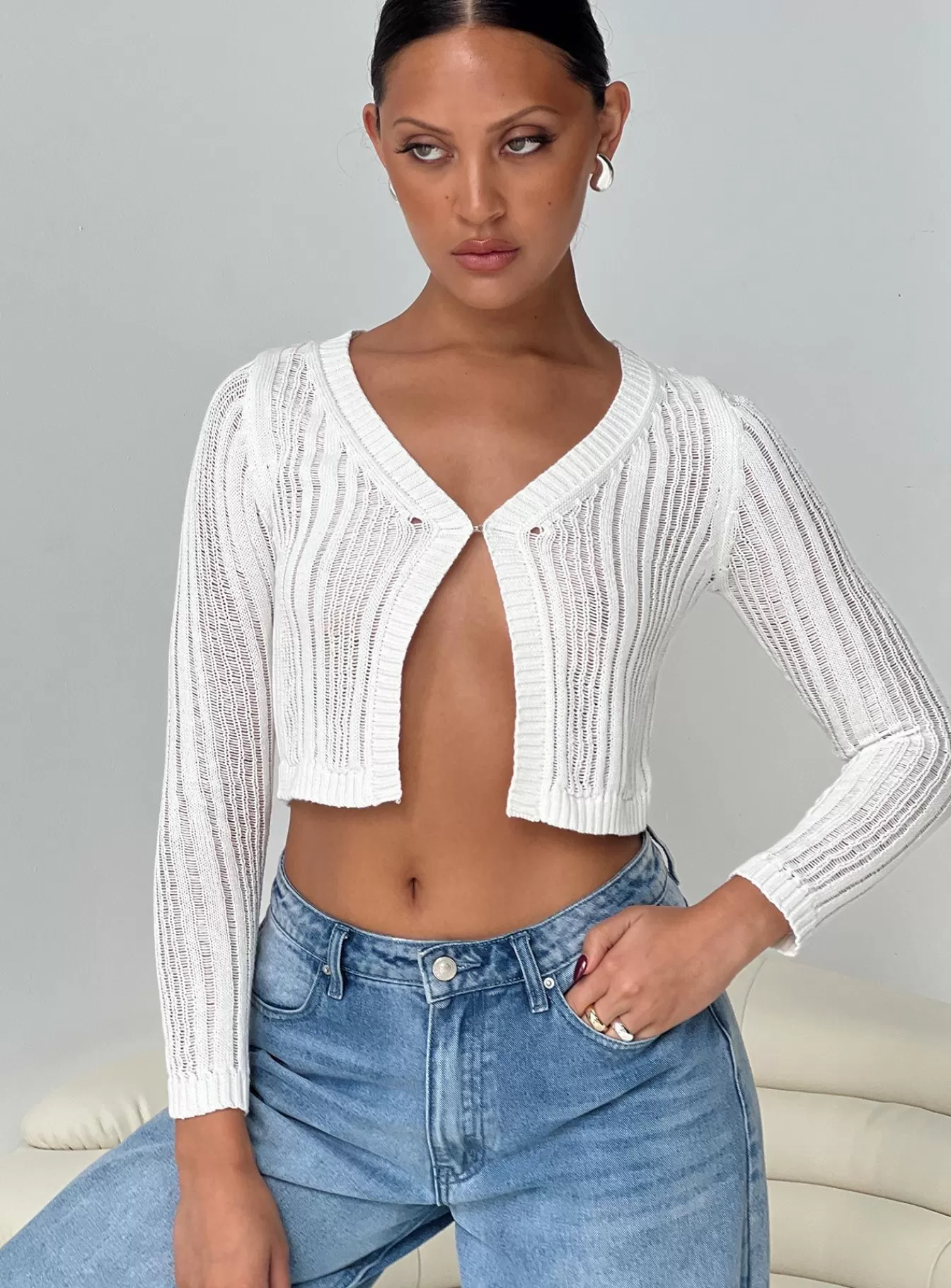 Princess Polly Long Sleeve Tops | Primie Long Sleeve Top White