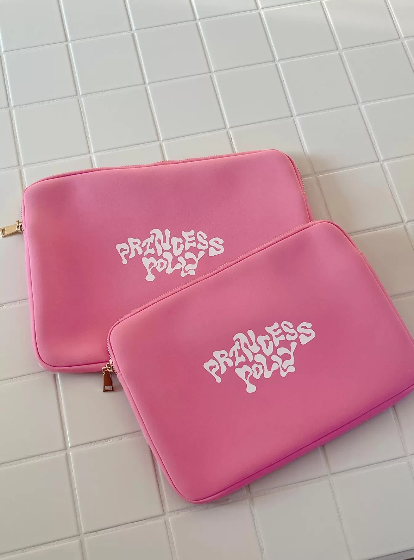 Princess Polly Specialty Items | Laptop Case Squiggle Text Pink