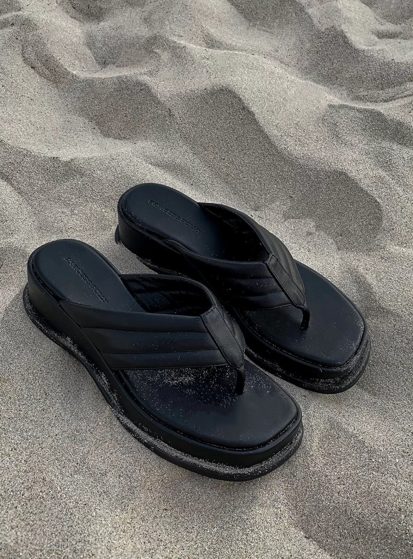 Princess Polly Sandals | Pump It Up Platforms Black