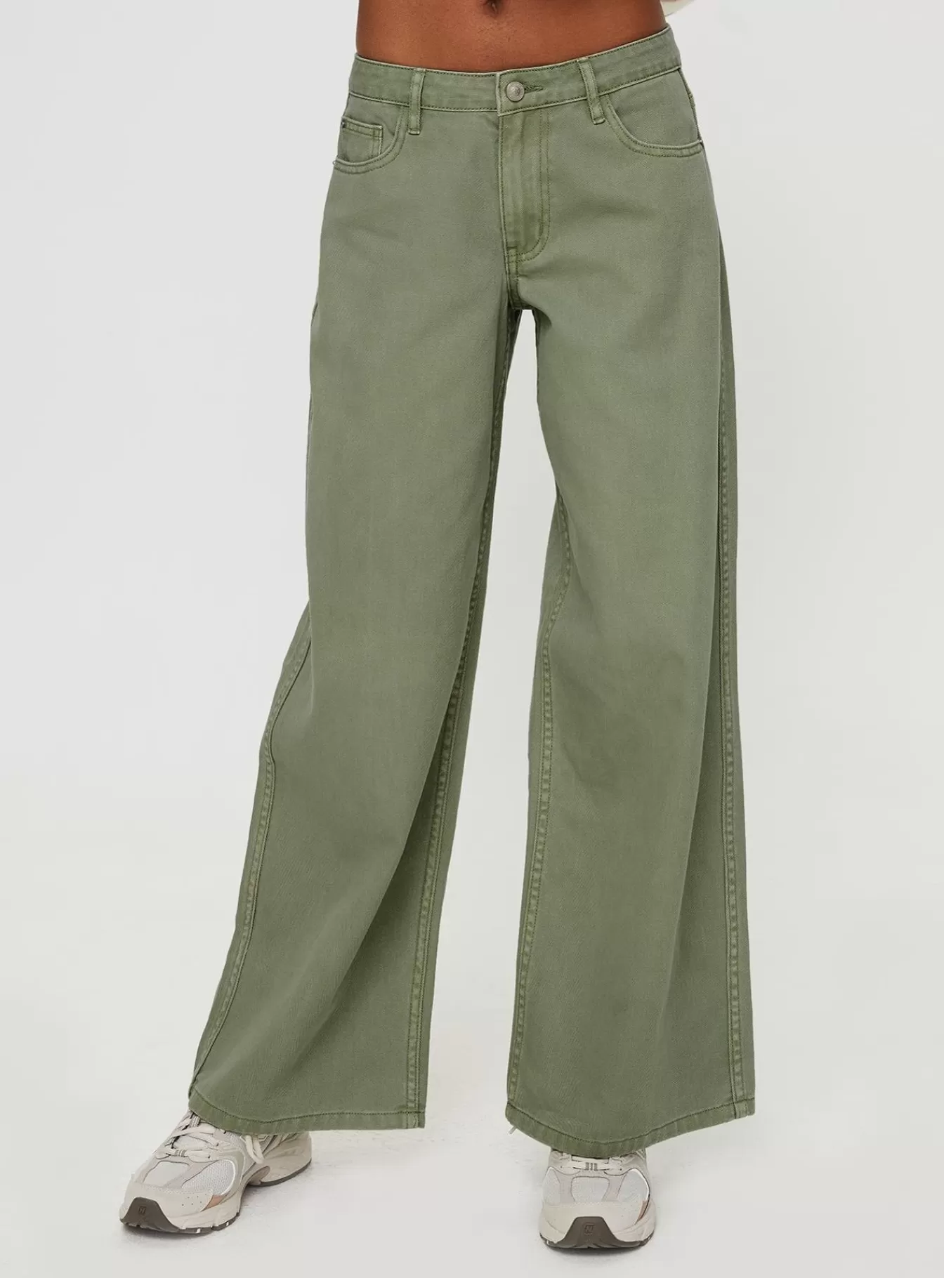 Princess Polly Jeans | Ramos Low Rise Denim Jeans Sage