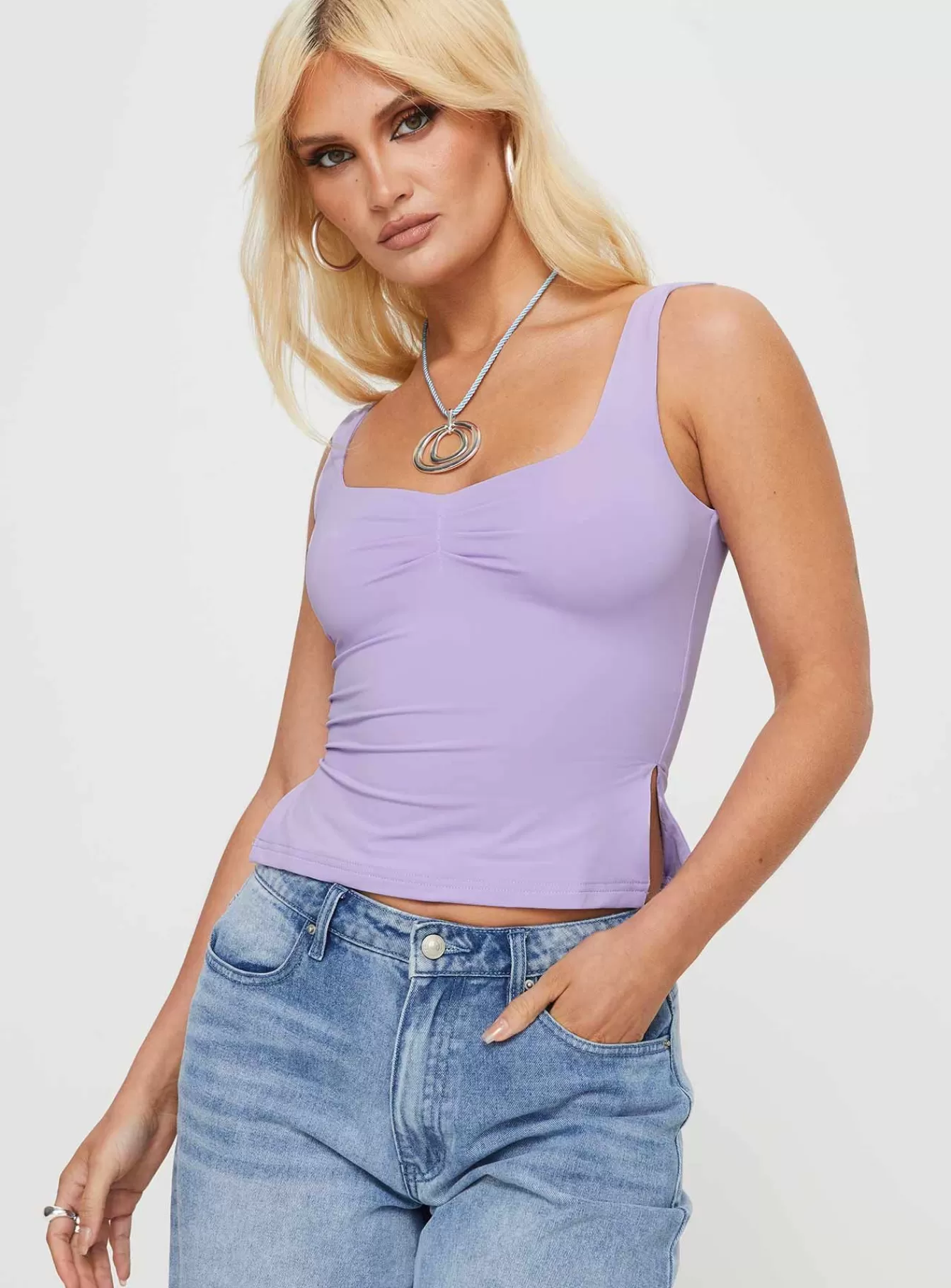 Princess Polly Casual Tops | Rehna Top Lilac