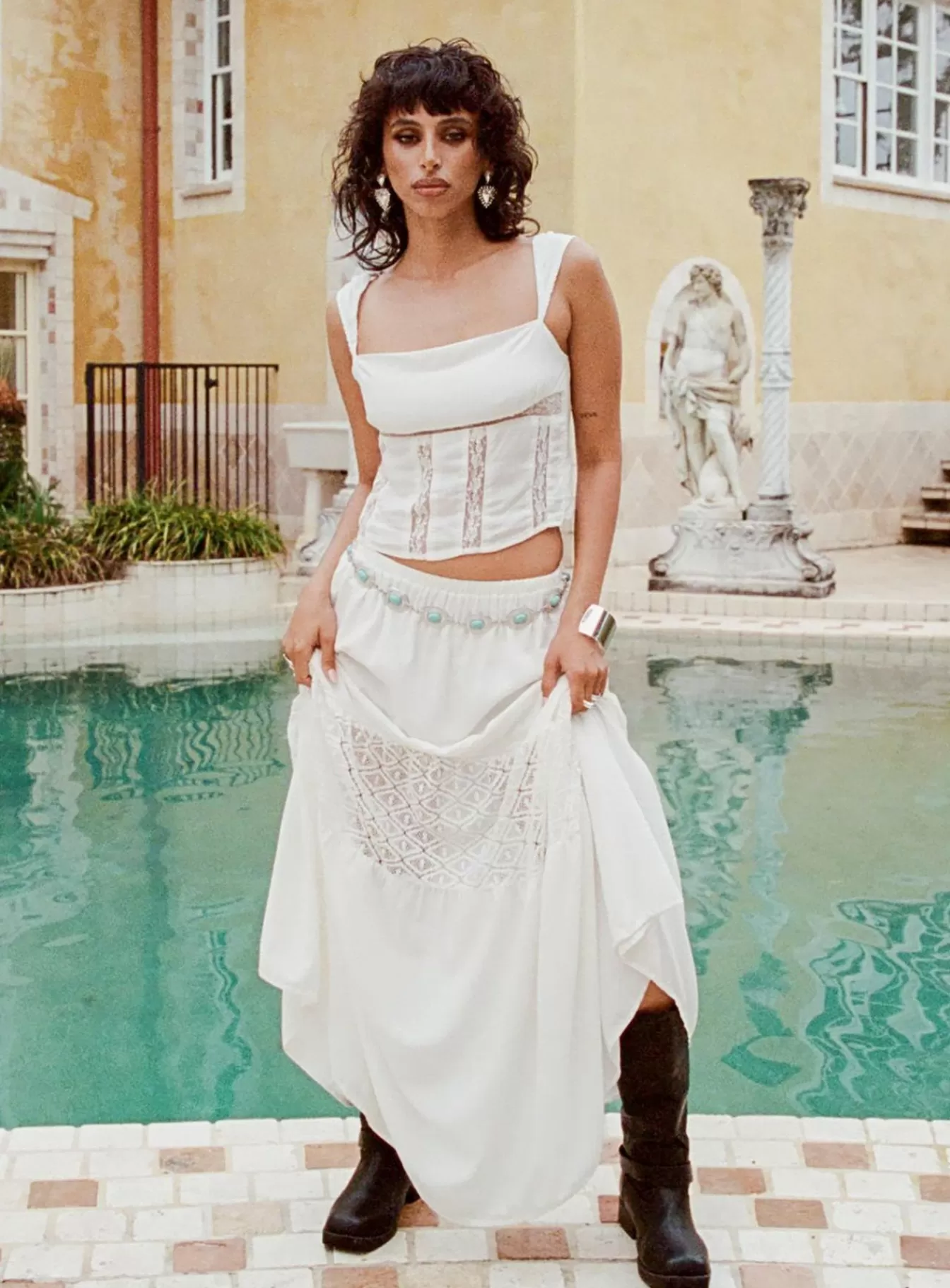 Princess Polly Skirts | Reiser Lace Maxi Skirt White