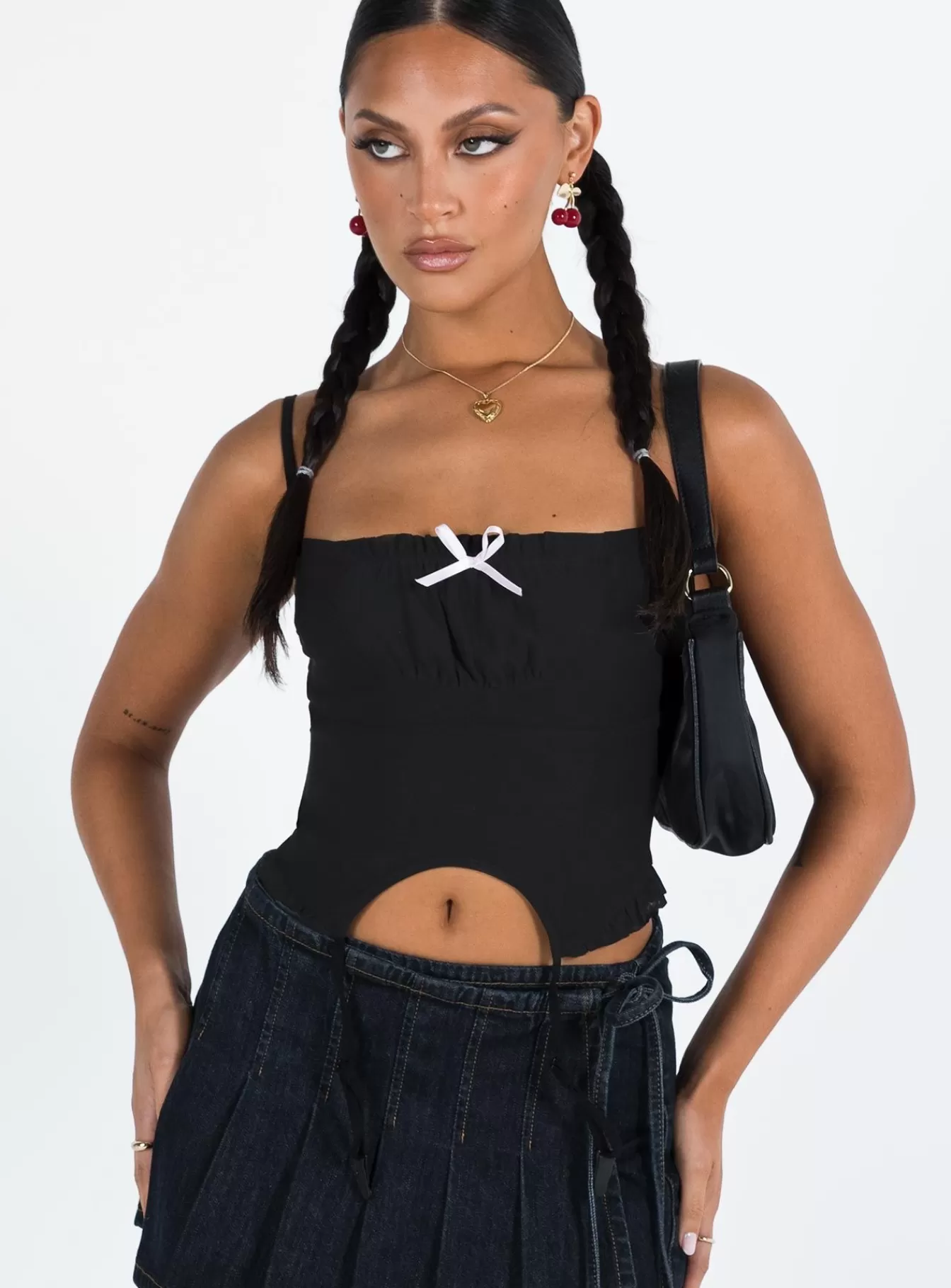 Princess Polly Corsets & Bustiers | Revonda Corset Top Black