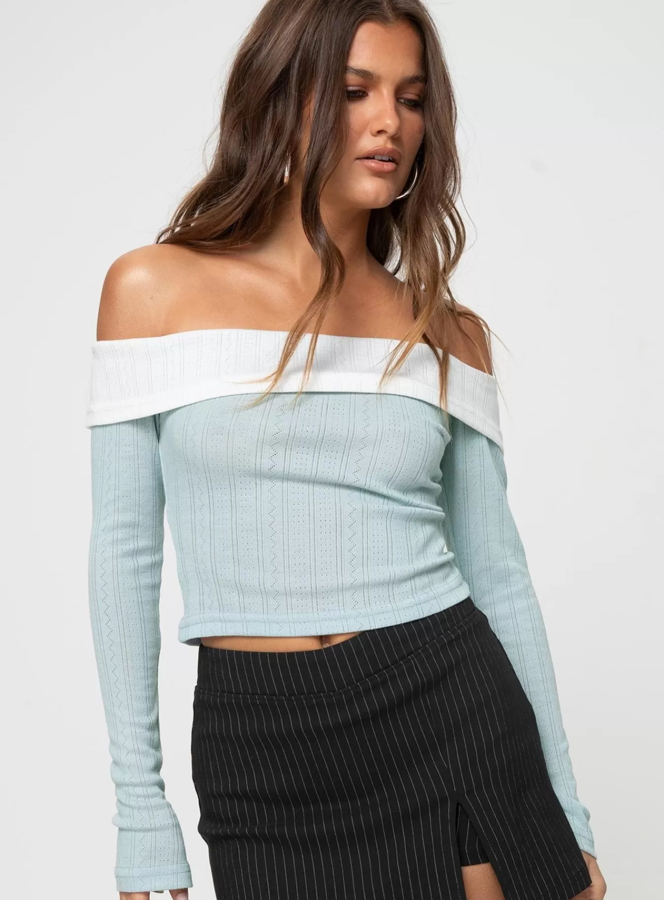 Princess Polly Mini Skirts | Roby Pinstripe Skort Black