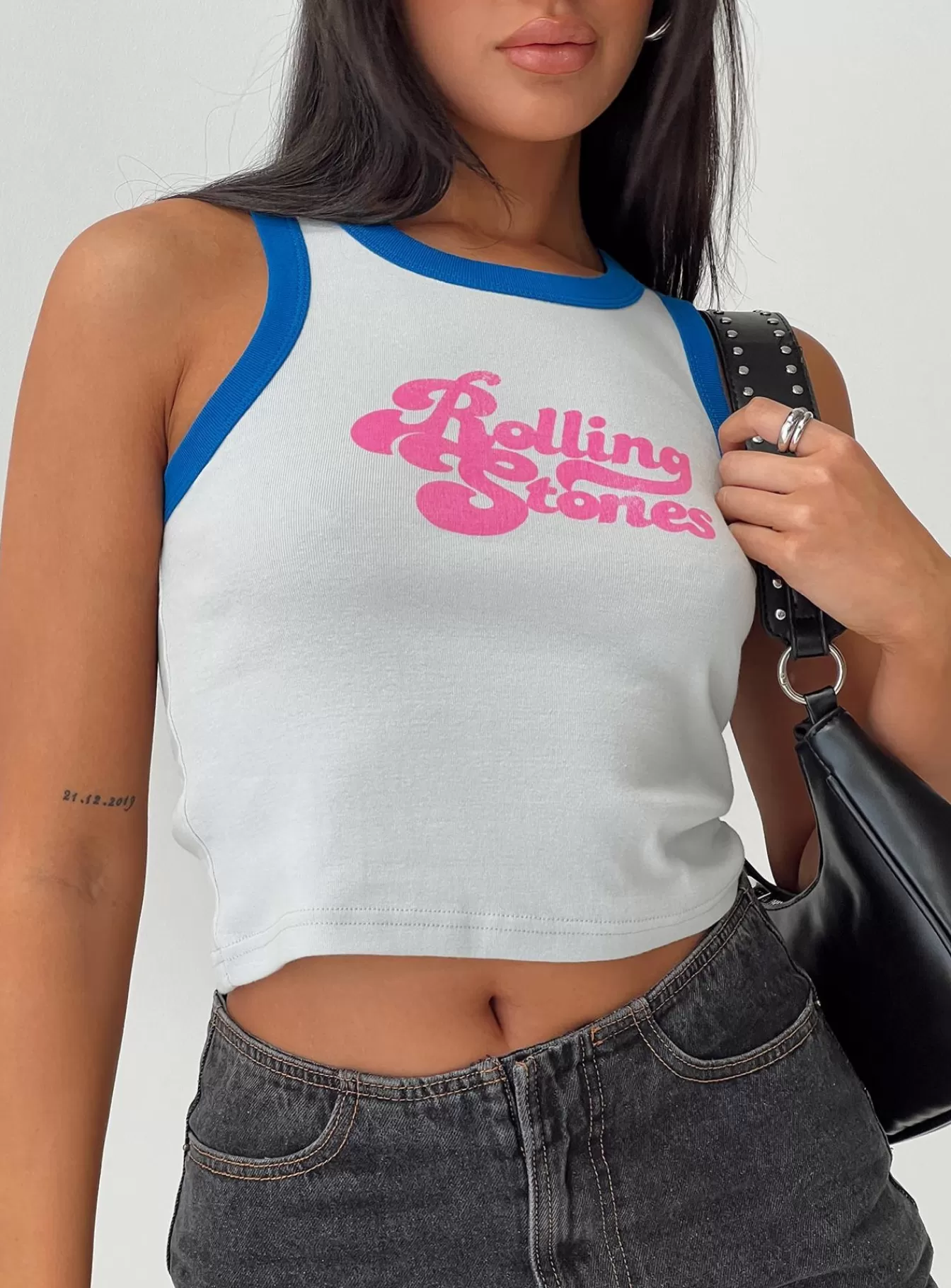 Princess Polly Casual Tops | Rolling Stones Tank Top Blue