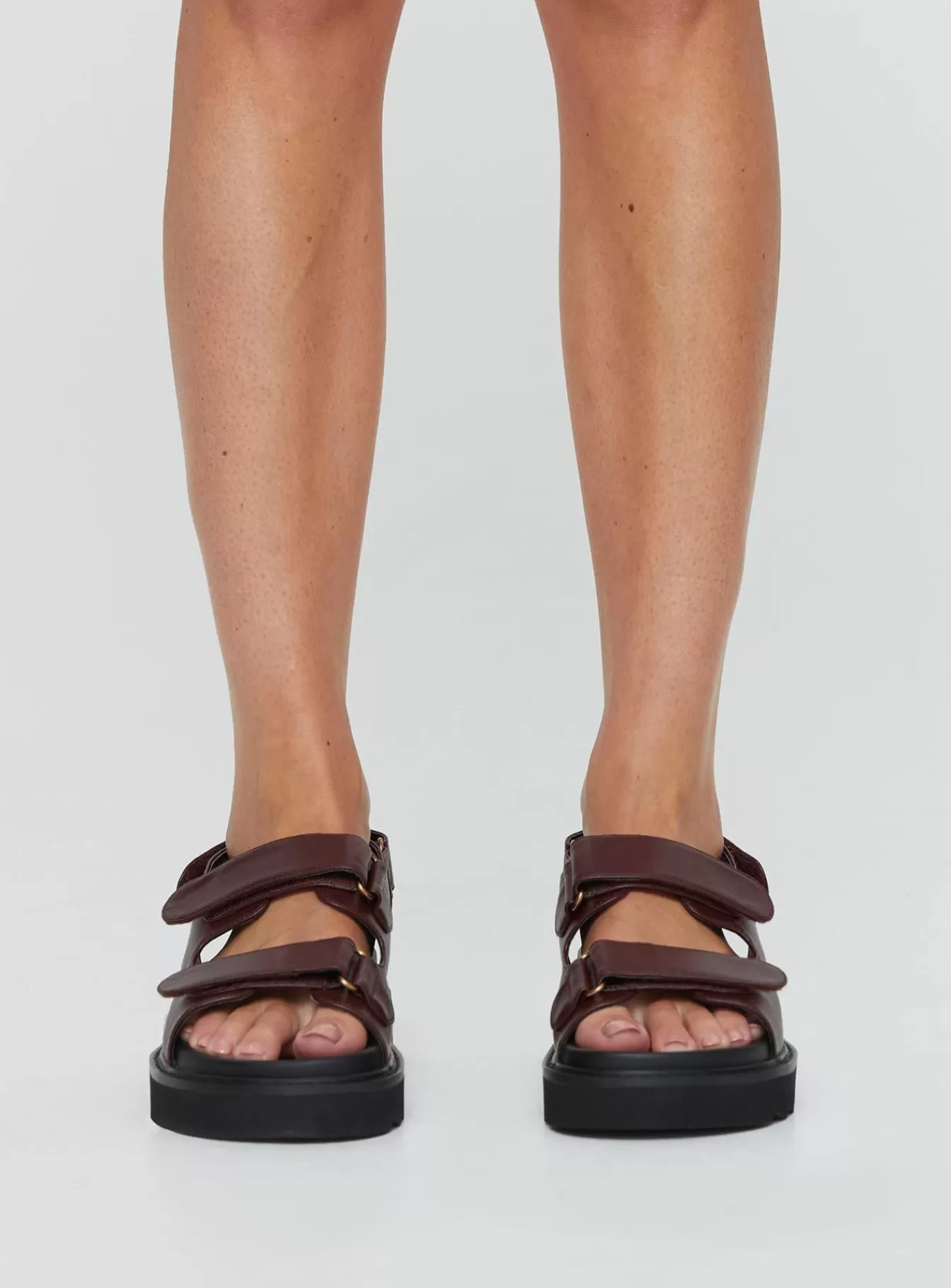 Princess Polly Sandals | Rue Chunky Sandals Chocolate