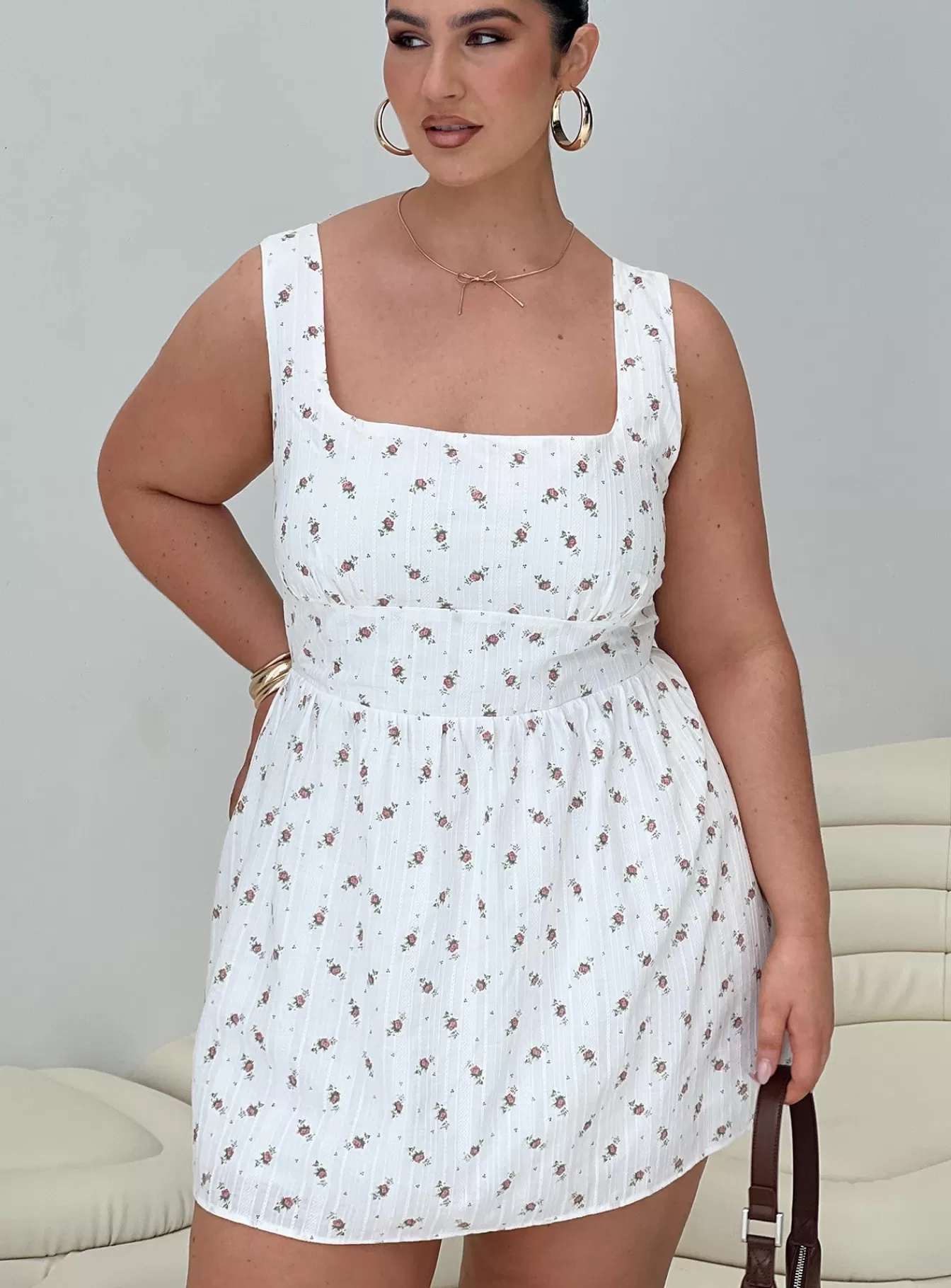 Princess Polly Curve Dresses | Samana Mini Dress Curve White
