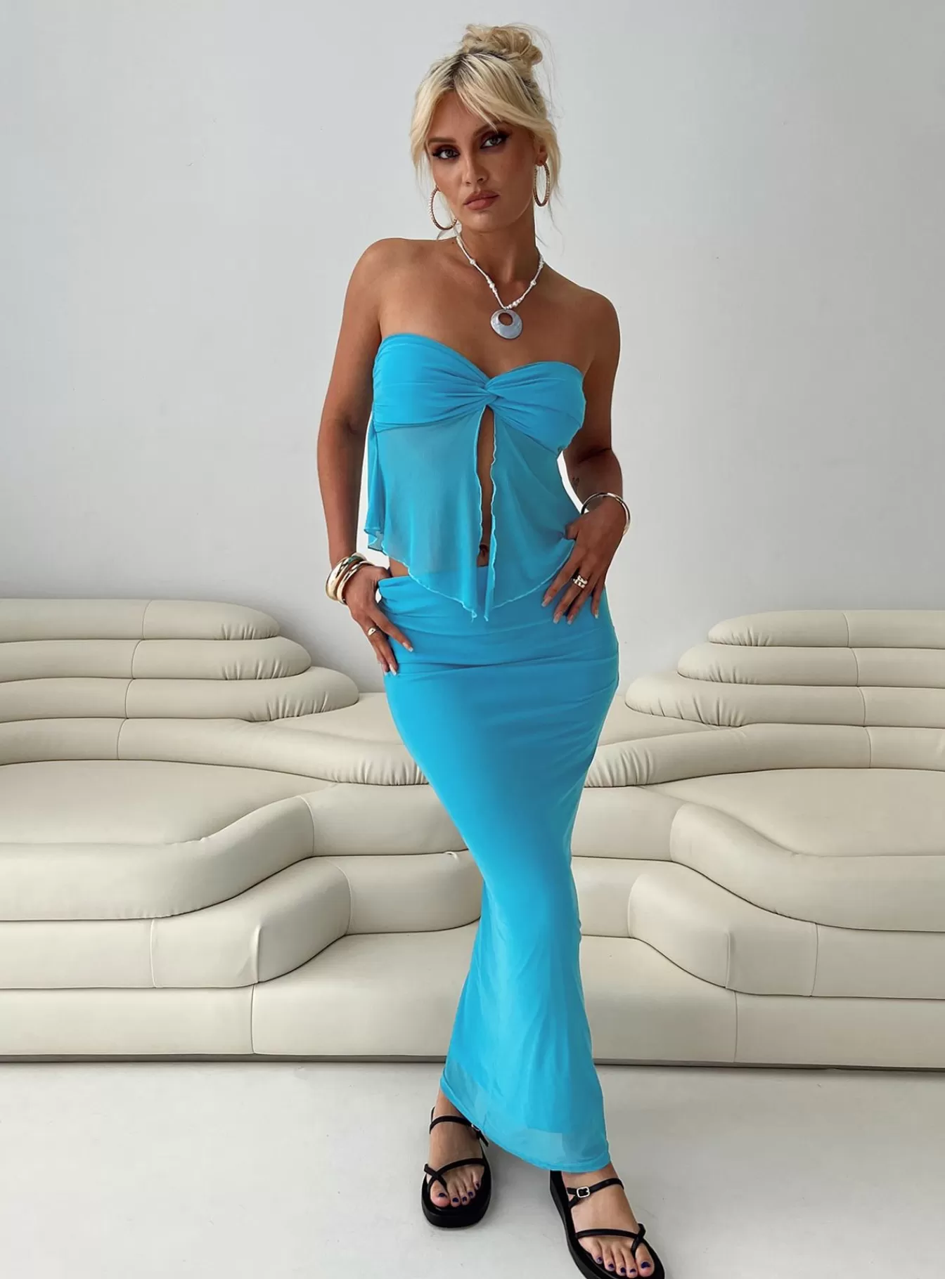 Princess Polly Tube Tops | Saracho Set Blue